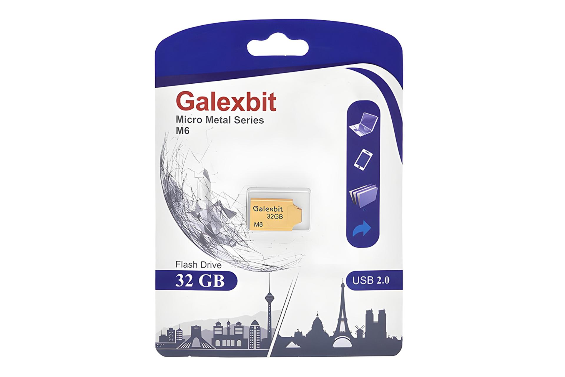 جعبه فلش مموری گلکسبیت Galexbit Micro Metal M6 32GB USB 2.0