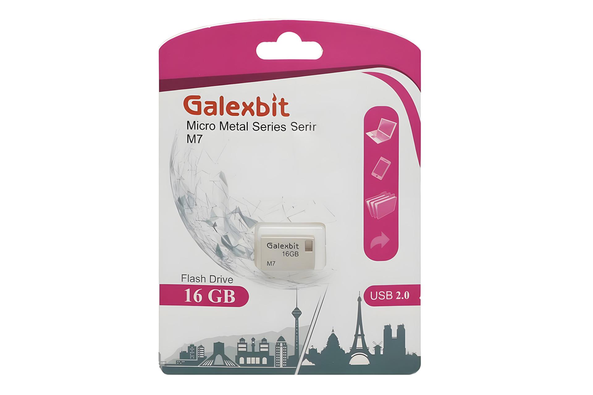 جعبه فلش مموری گلکسبیت Galexbit Micro Metal M7 16GB USB 2.0