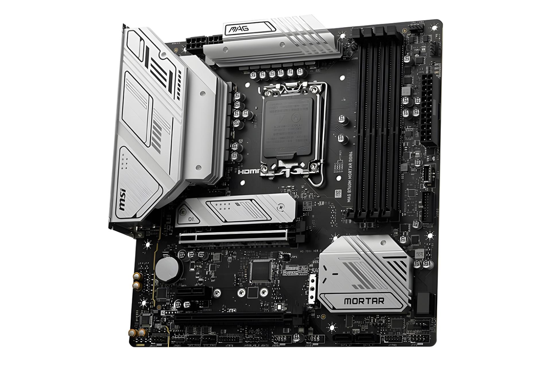 نمای کناری مادربرد ام اس آی MSI MAG B760M MORTAR DDR4