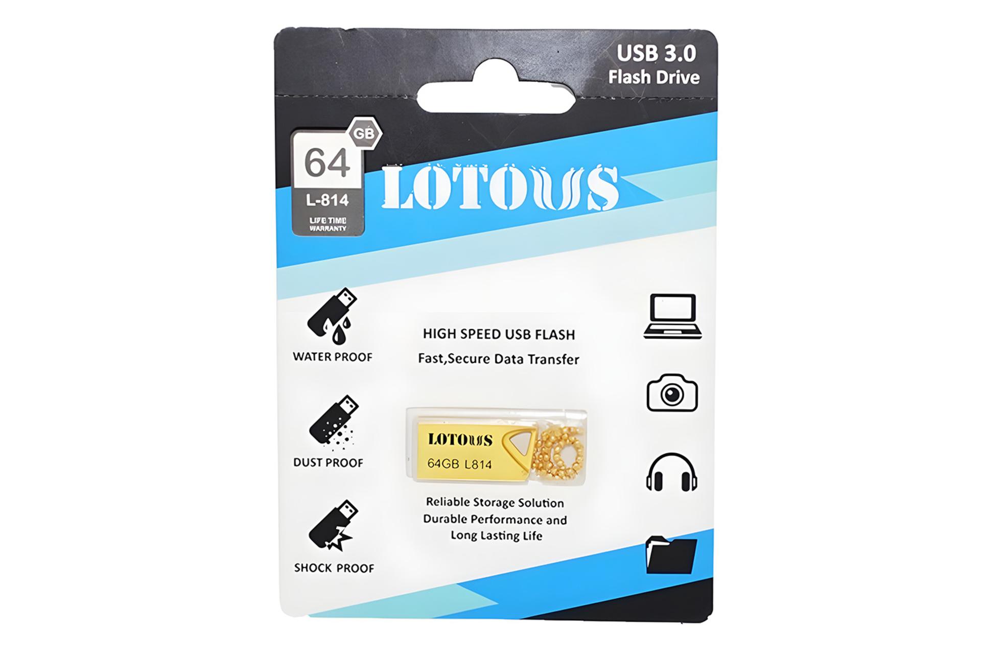 جعبه فلش مموری لوتوس Lotous L-814 64GB USB 3.0