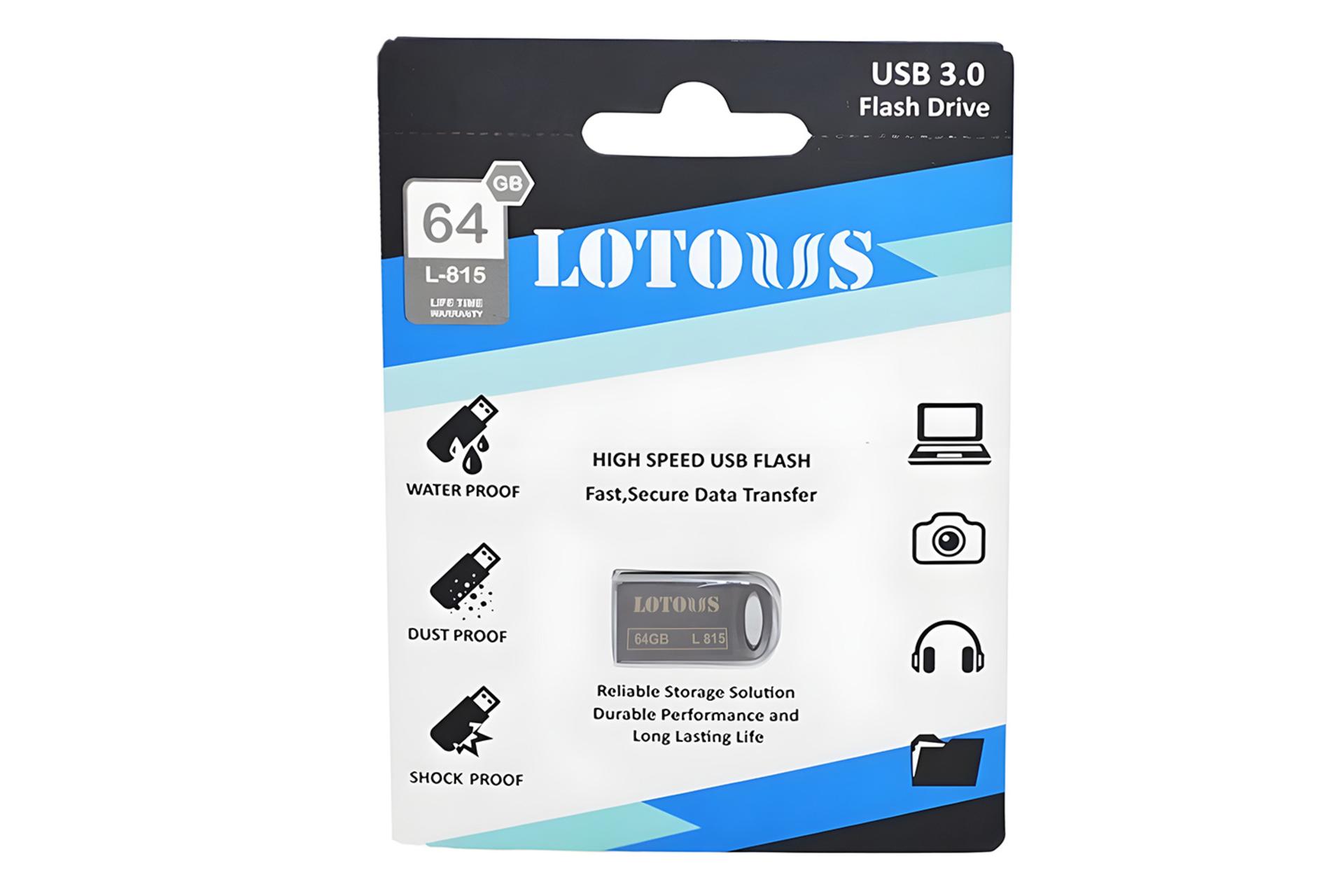 جعبه فلش مموری لوتوس Lotous L-815 64GB USB 3.0