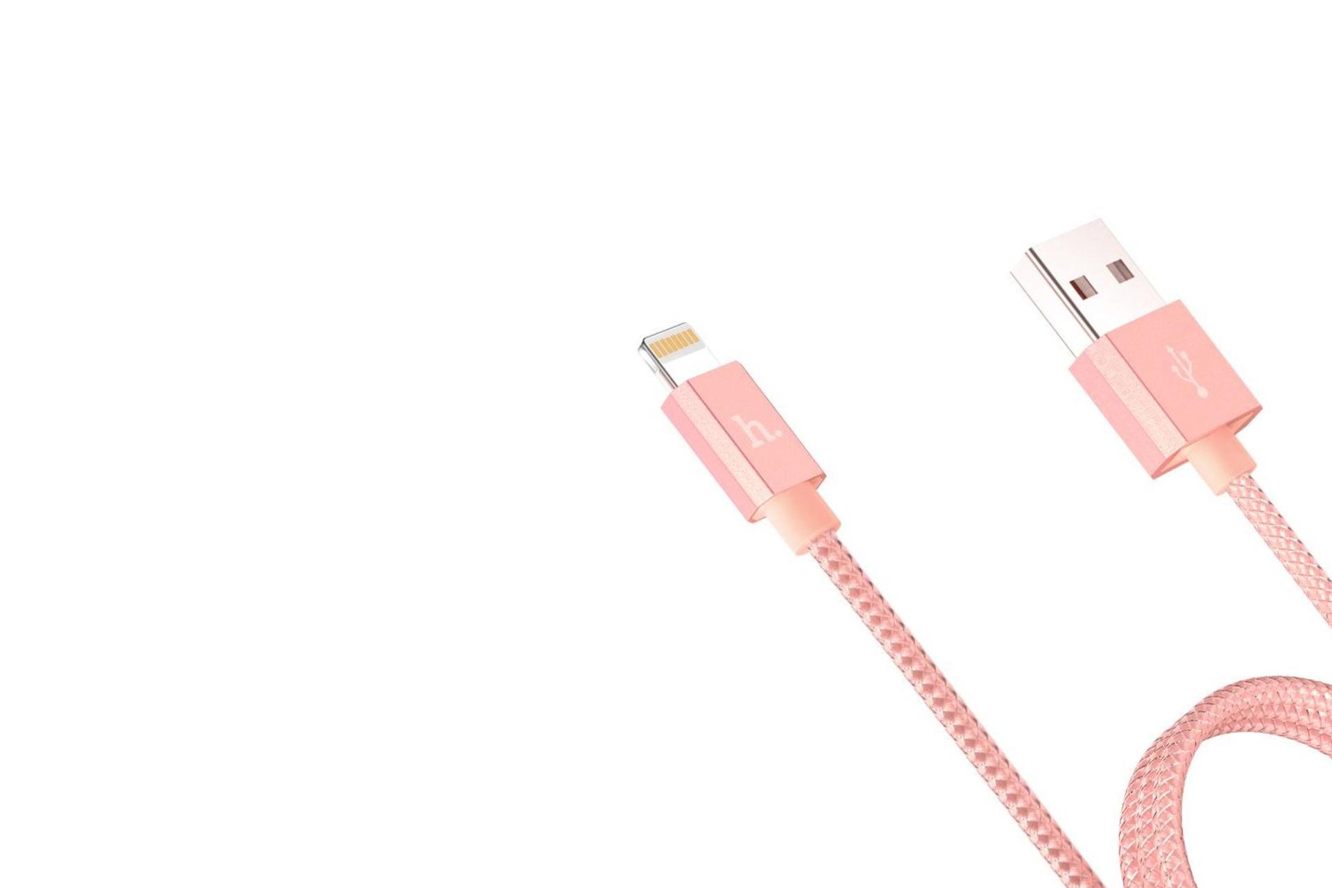 کانکتور و اتصال کابل شارژ USB هوکو Type-A به Lightning مدل UPF01 با طول 1.2 متر