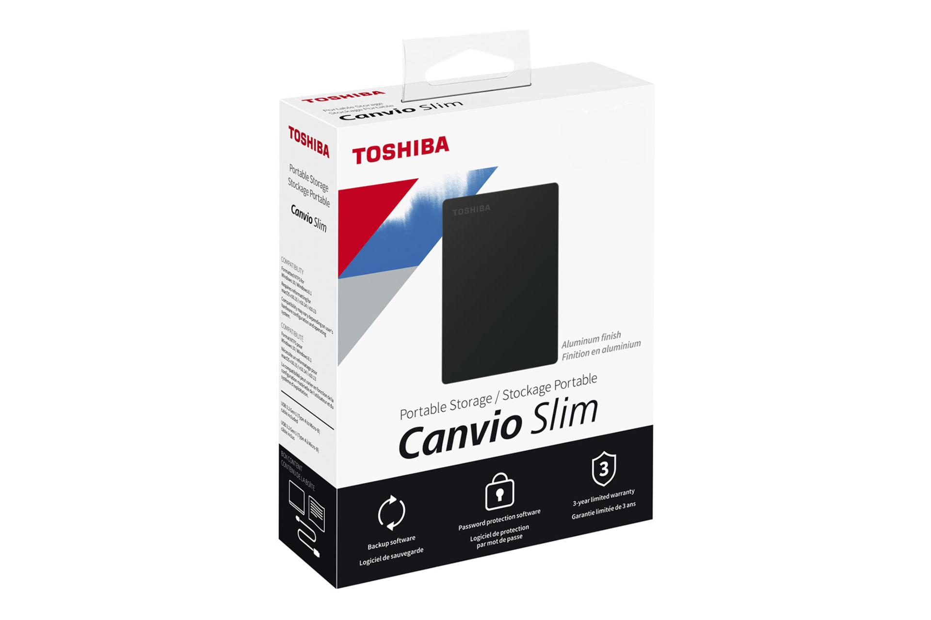 جعبه هارد دیسک توشیبا Toshiba Canvio Slim 2.5 Inch 1TB USB 3.0