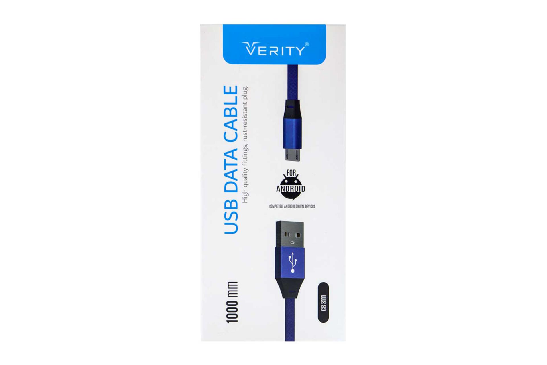 جعبه کابل شارژ USB وریتی Type-A به Micro-USB مدل CB 3111 با طول 1 متر