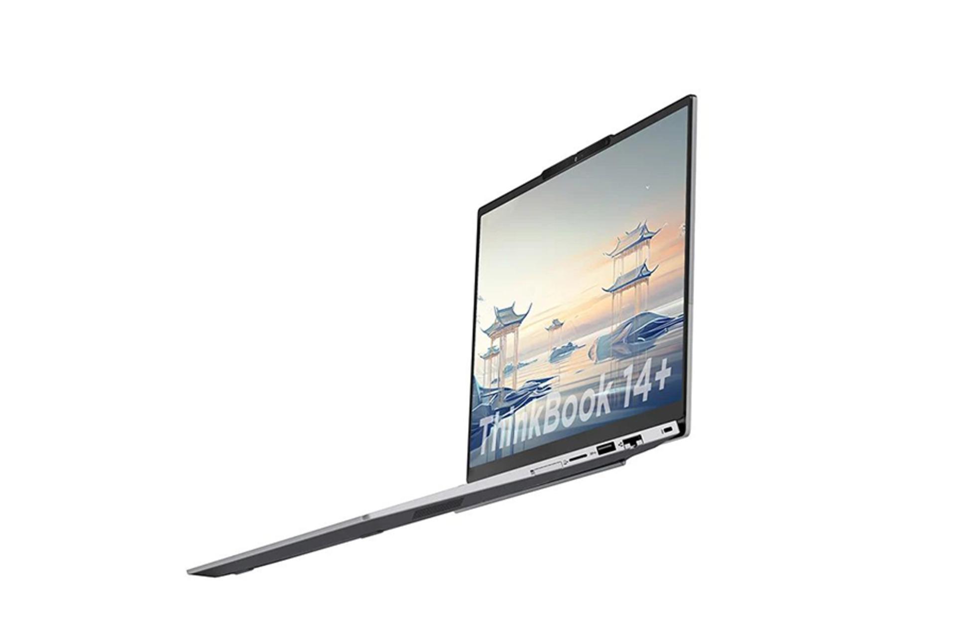 لپ تاپ لنوو Lenovo ThinkBook 14+ نمای راست صفحه نمایش و درگاه ها