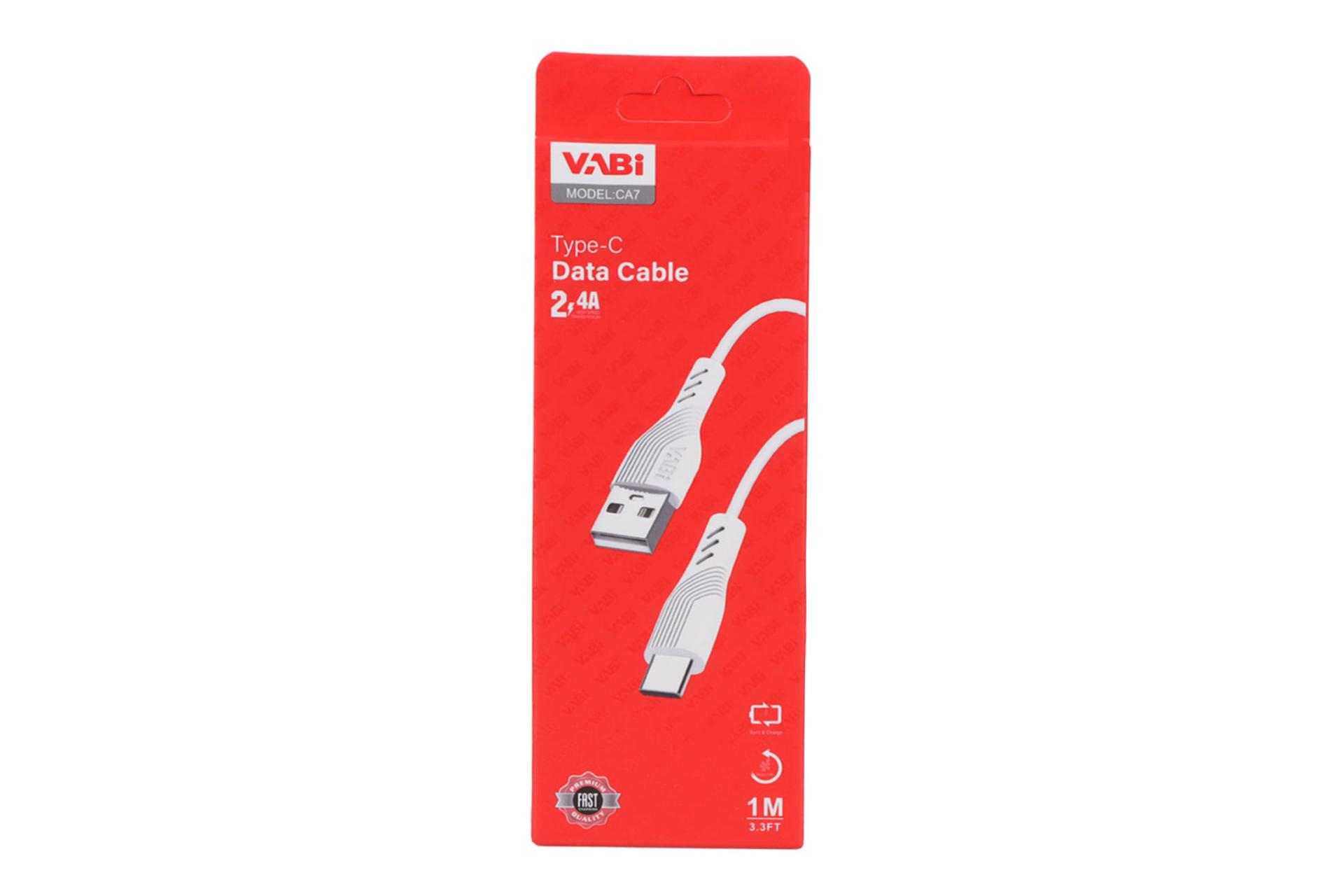 جعبه کابل شارژ USB وابی Type-A به Type-C مدل CA7 با طول 1 متر
