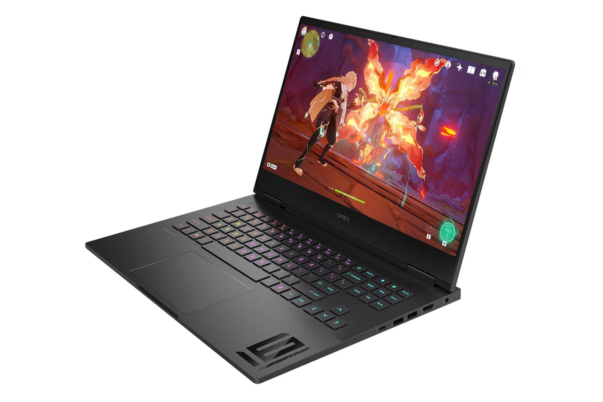 لپ تاپ اچ پی HP OMEN 16 Pro نمای راست و درگاه ها
