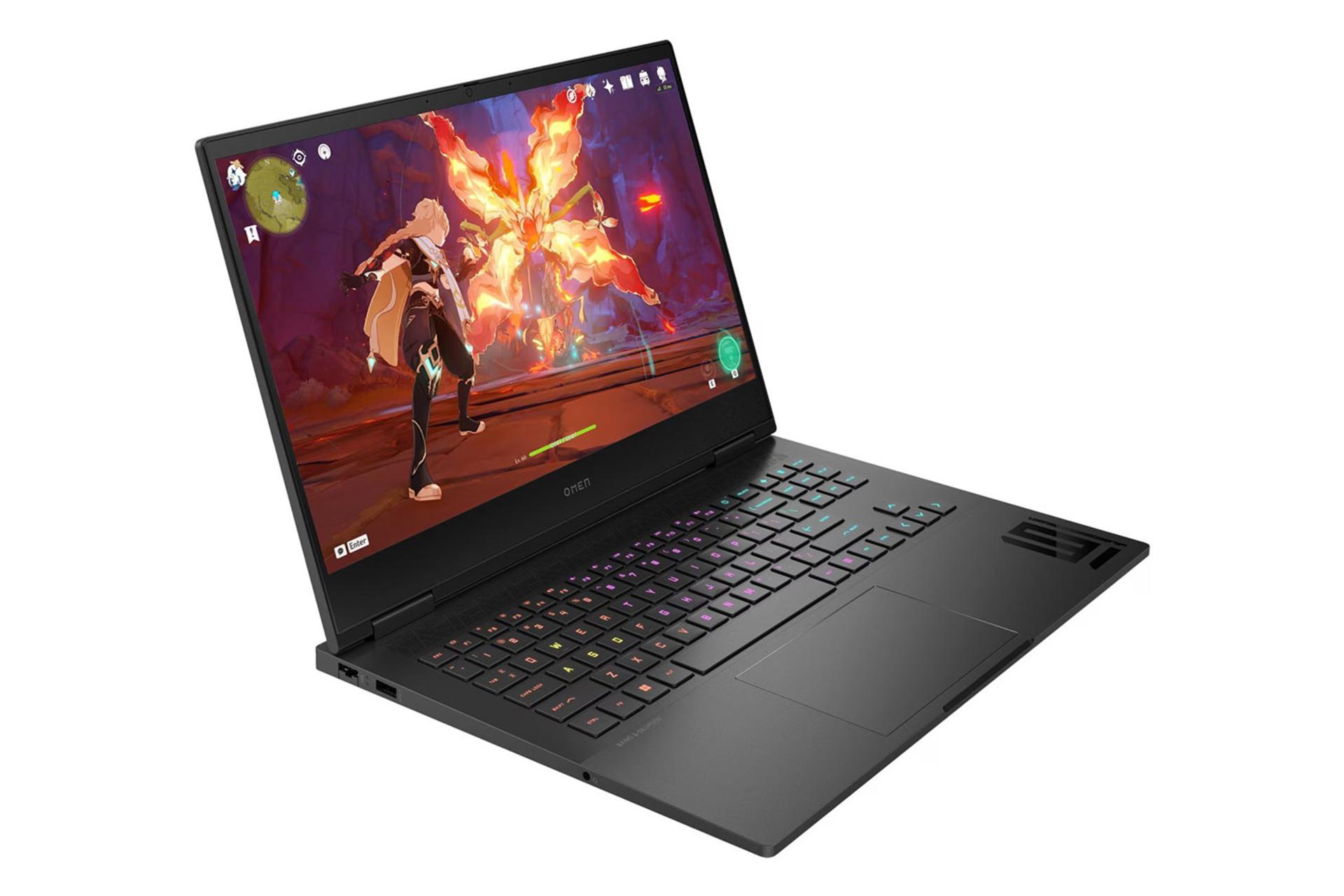 لپ تاپ اچ پی HP OMEN 16 Pro نمای چپ و درگاه ها