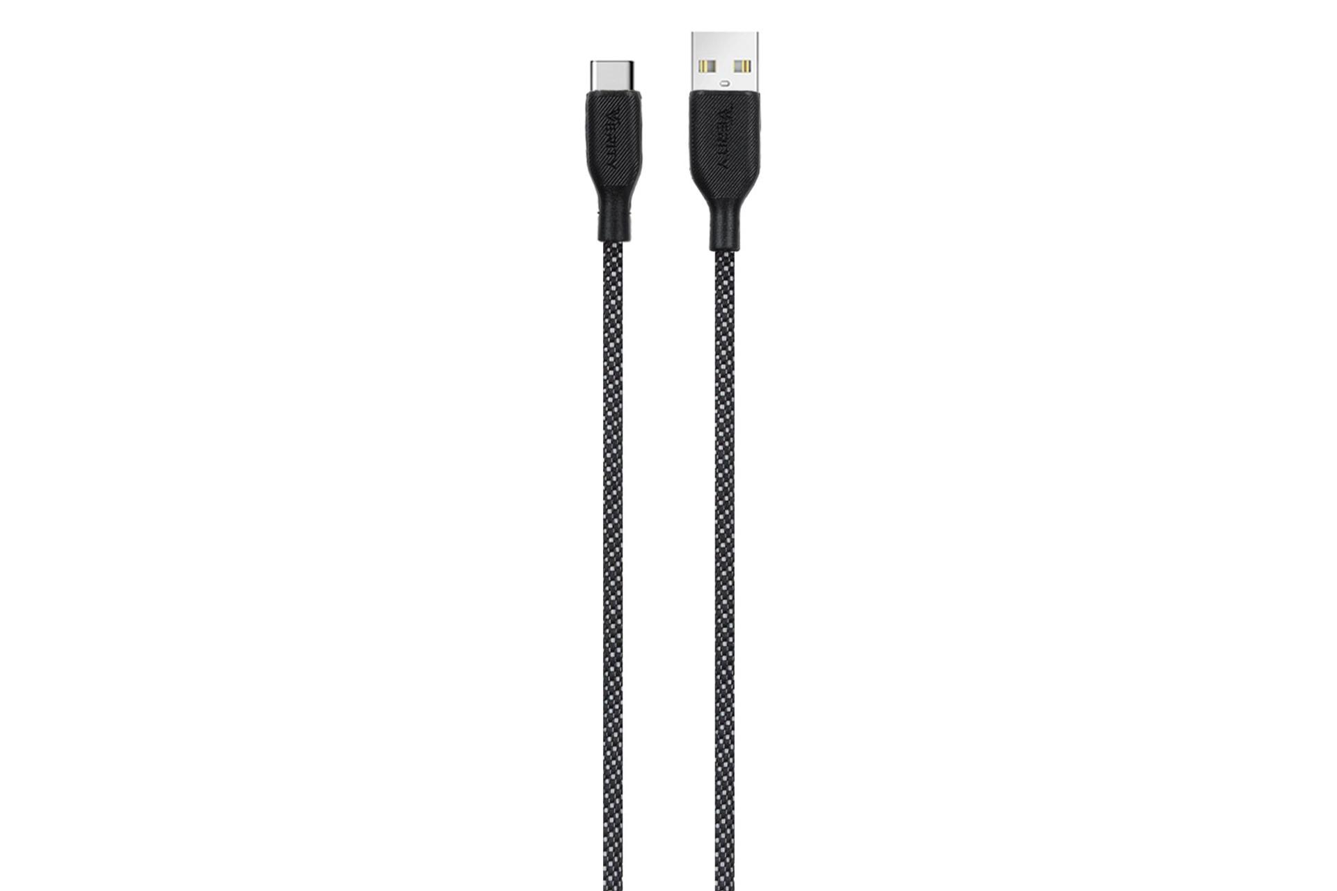 کابل شارژ USB وریتی Type-A به Type-C مدل CB 3149 T-B با طول 1 متر