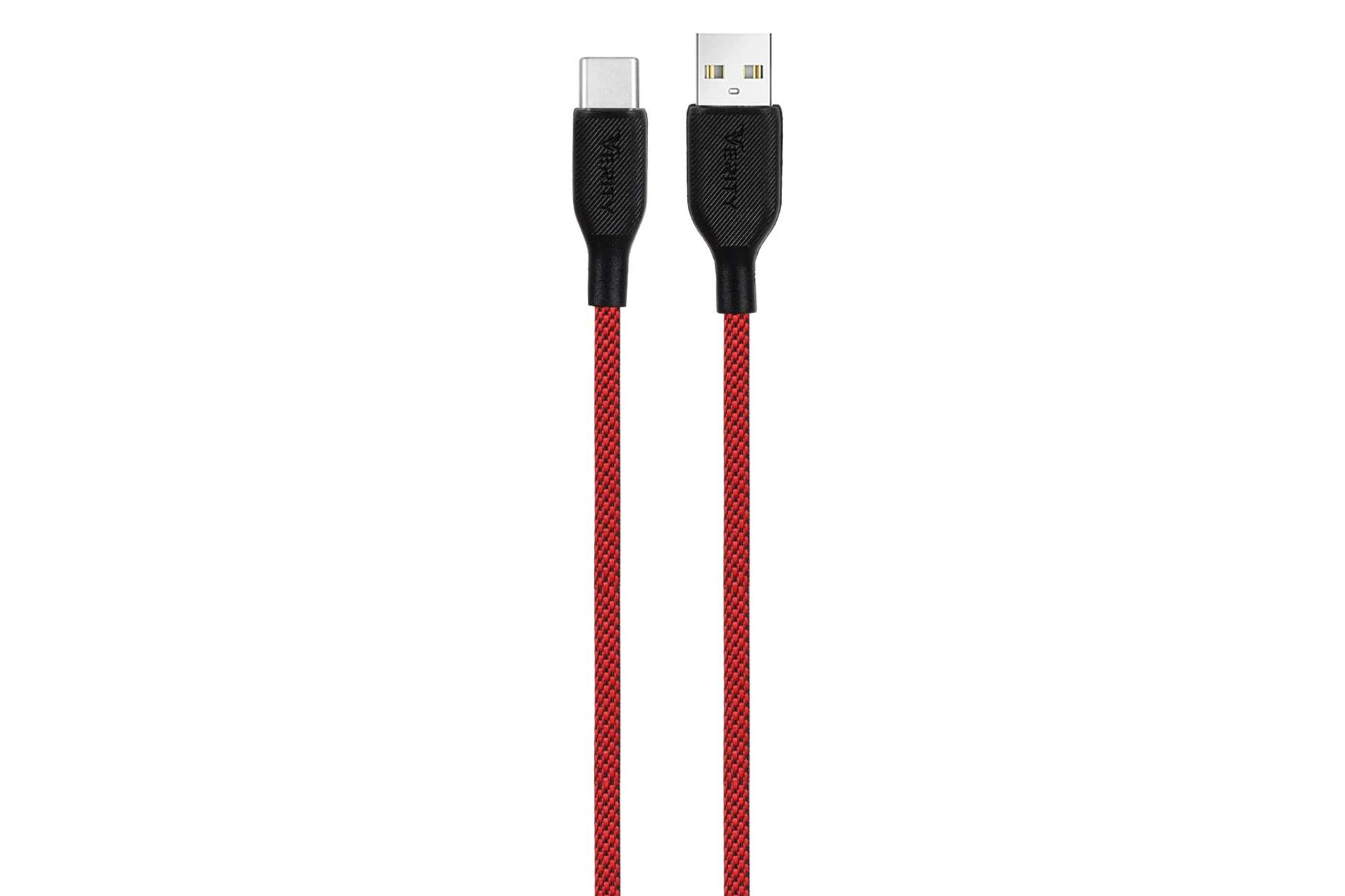 کابل شارژ USB وریتی Type-A به Type-C مدل CB 3149 T-R با طول 1 متر