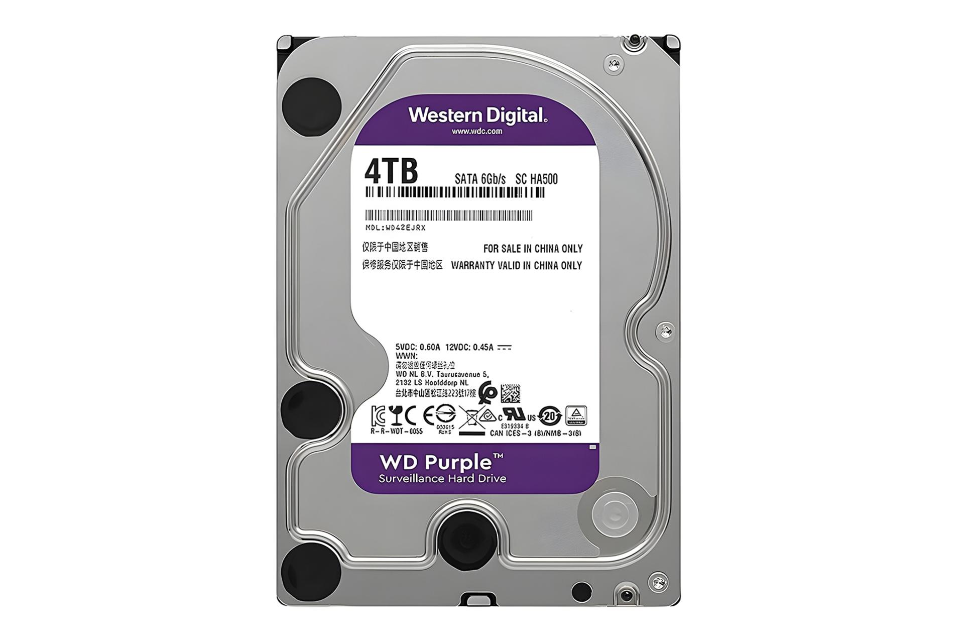 هارد دیسک وسترن دیجیتال Western Digital Purple WD42EJRX 3.5 Inch 4TB