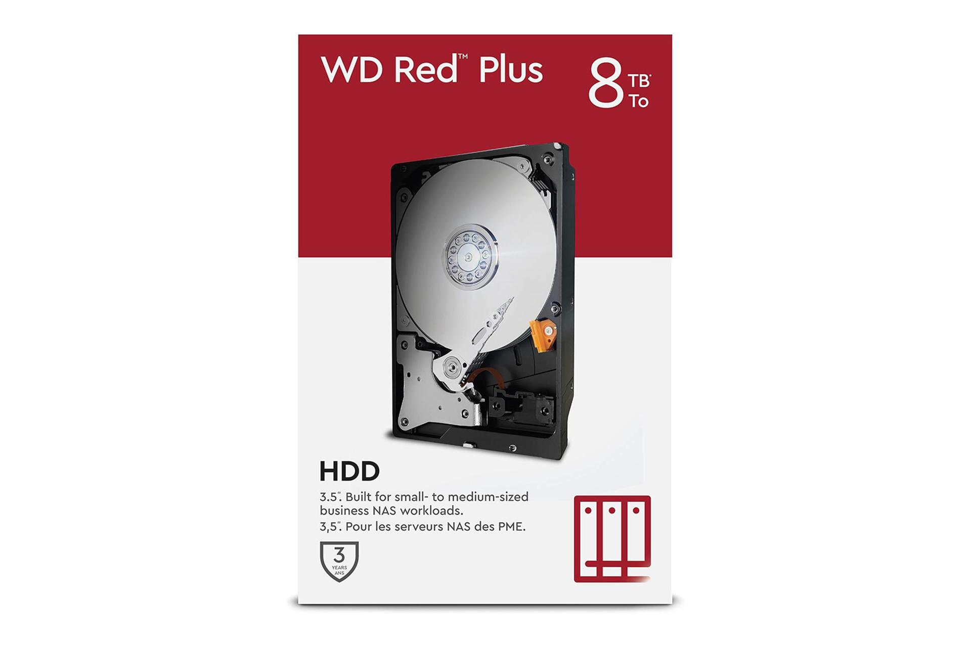 جعبه هارد دیسک وسترن دیجیتال Western Digital Red Plus NAS WD80EFPX 3.5 Inch 8TB