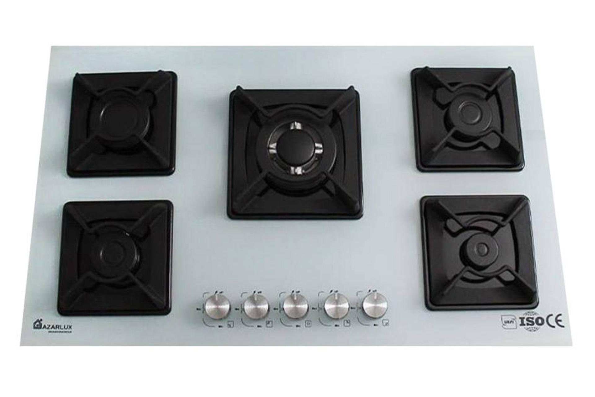 نمای بالای اجاق گاز صفحه ای آذرلوکس G05NL-C3W