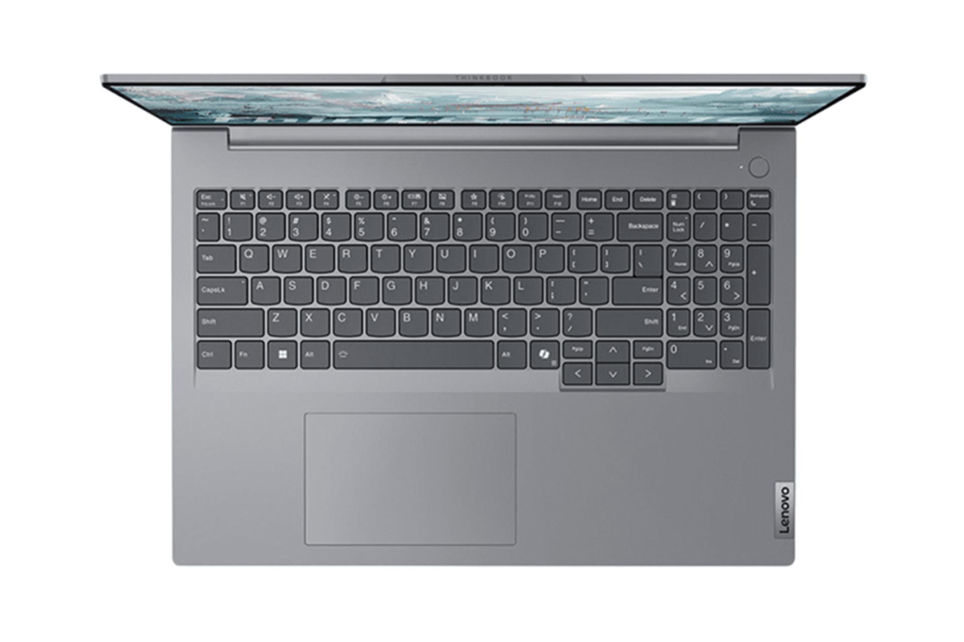لپ تاپ لنوو Lenovo ThinkBook 16 نمای بالا و کیبورد