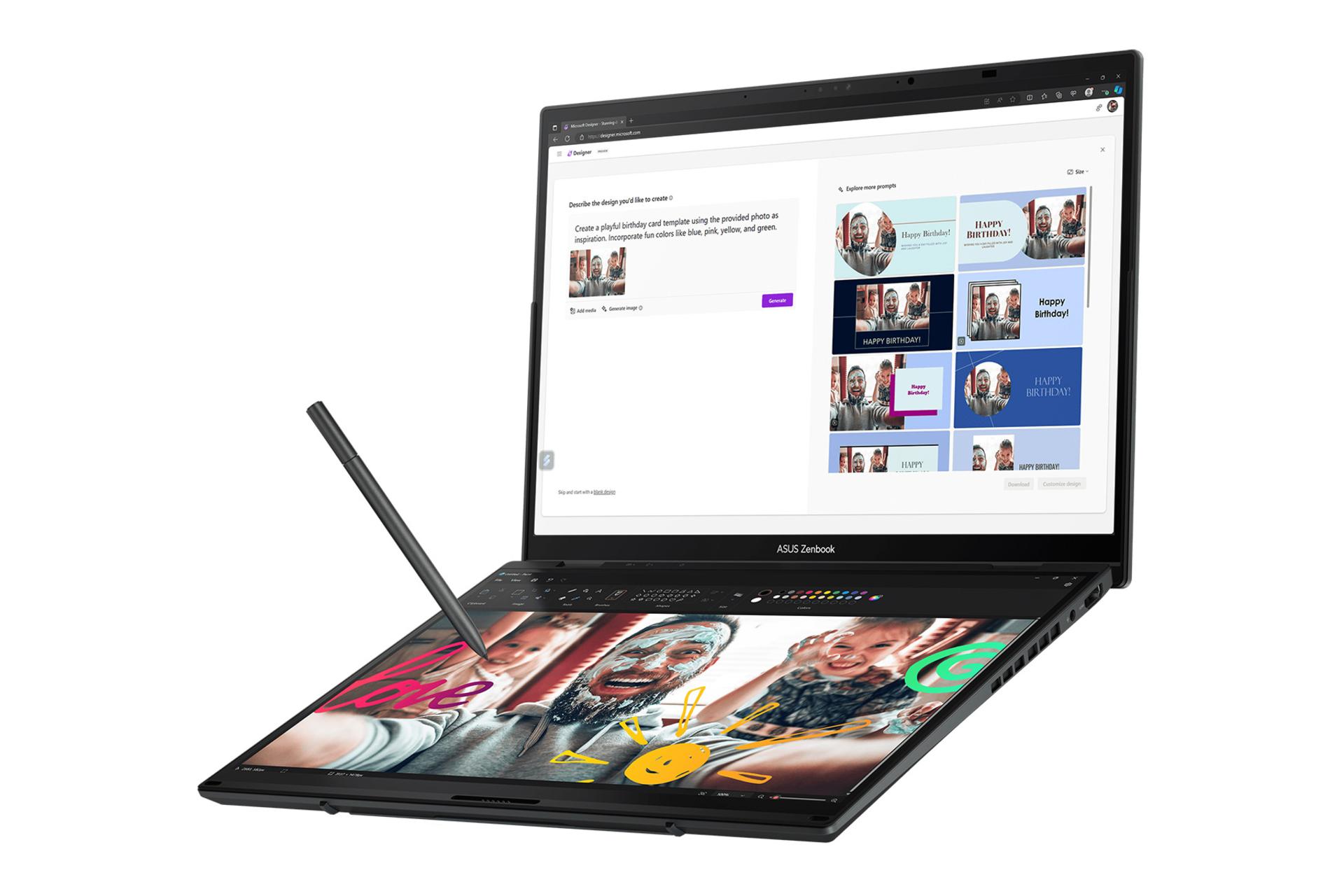 لپ تاپ ایسوس ASUS Zenbook DUO UX8406MA با قلم استایلوس