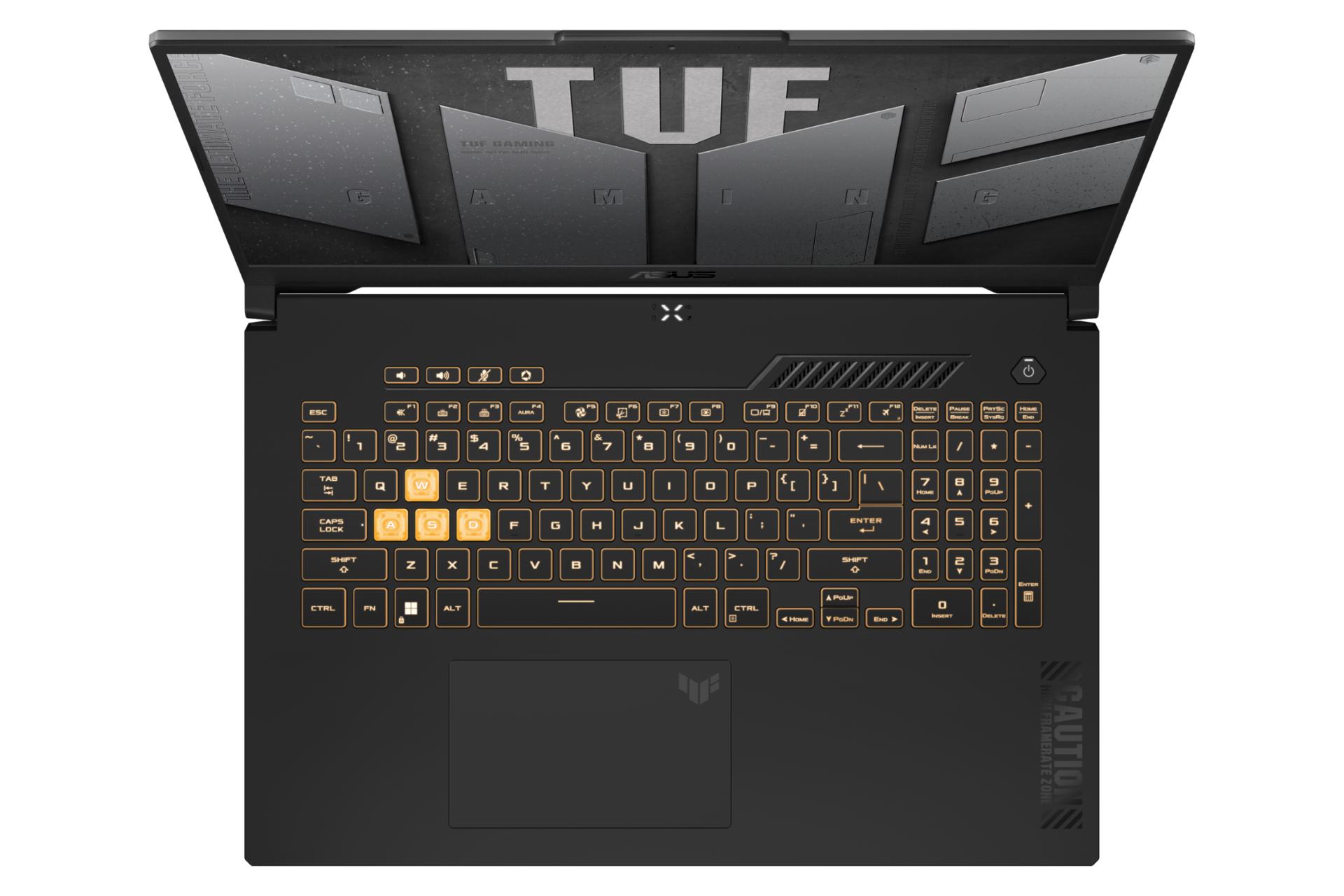 نمای کیبورد لپ تاپ گیمینگ ایسوس مدل-ASUS TUF Gaming F17 FX707VU