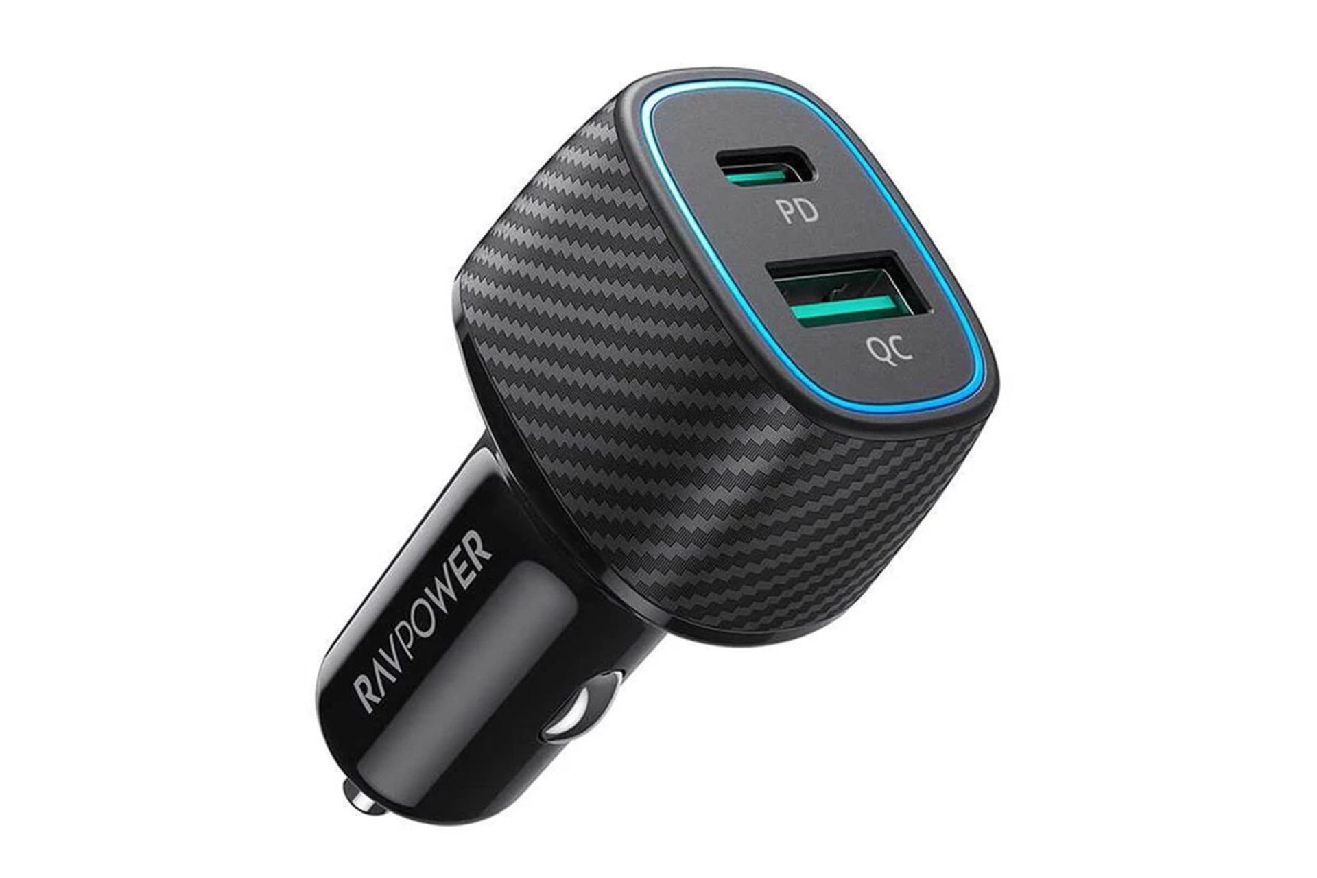 نمای اتصالات شارژر فندکی راوپاور مدل-RAVPower RP-VC009