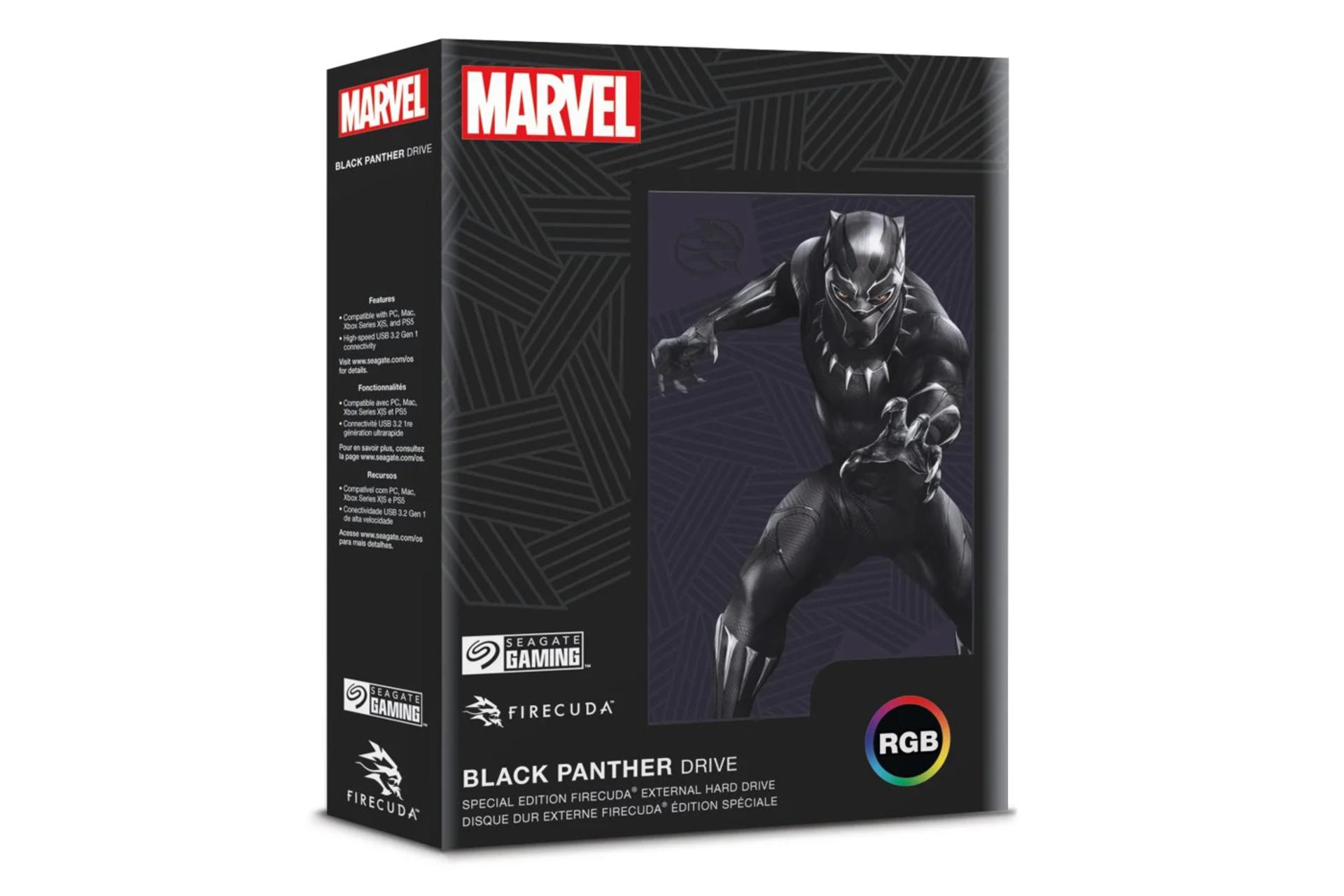 جعبه اس اس دی سیگیت Black Panther SE FireCuda USB 3.2 Gen 1 ظرفیت 2 ترابایت