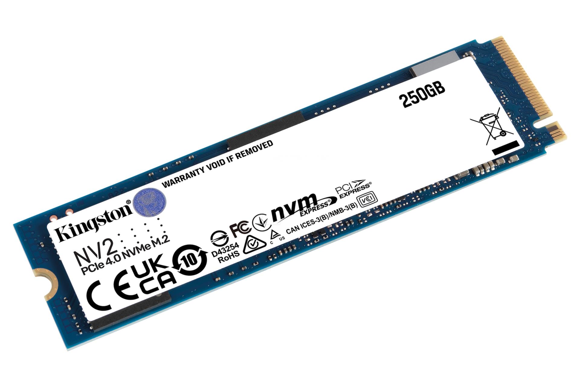 کانکتور و اتصال اس اس دی کینگستون NV2 NVMe M.2 ظرفیت 250 گیگابایت