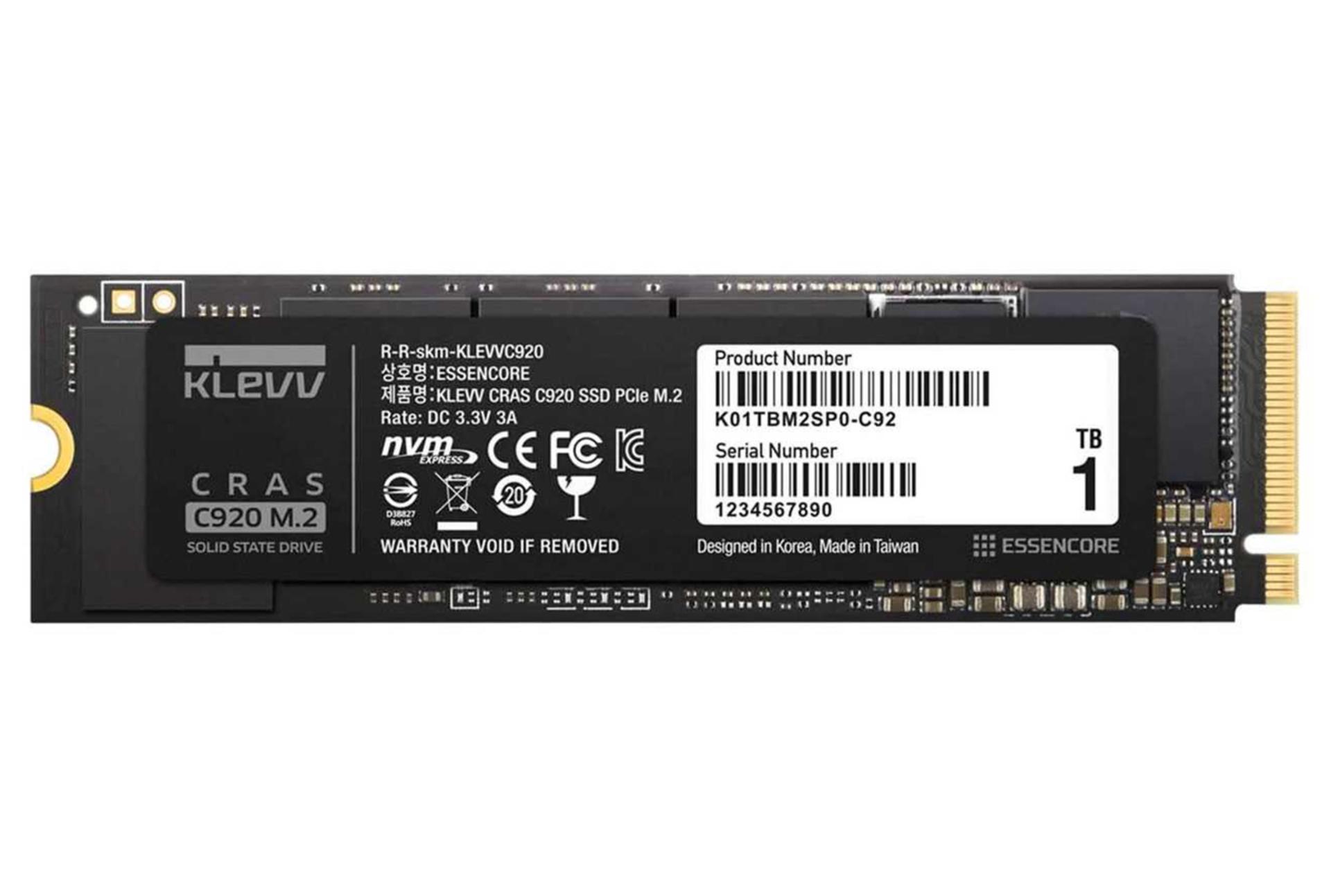 اس اس دی کلو CRAS C920 NVMe M.2 ظرفیت 1 ترابایت