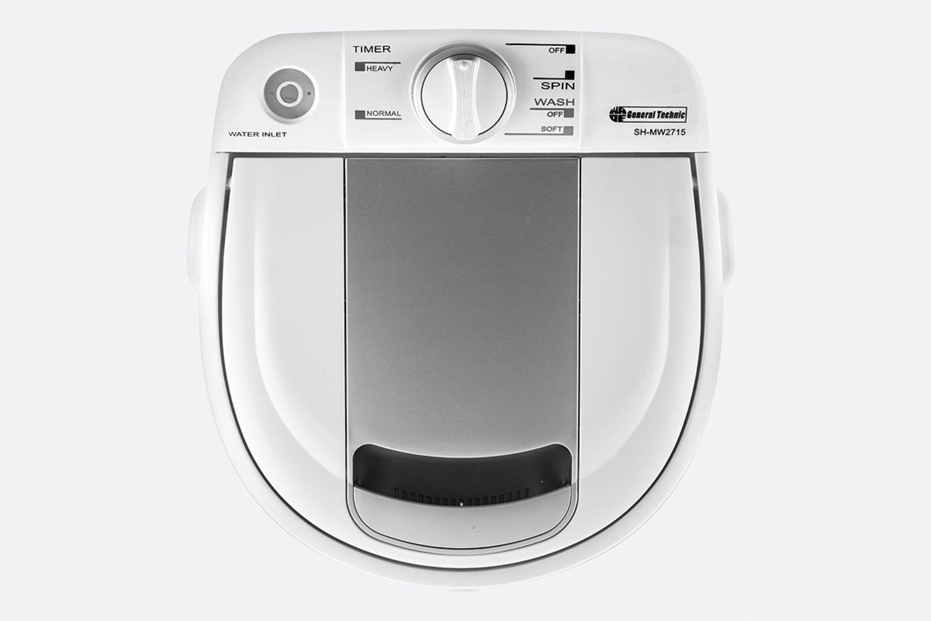 ماشین لباسشویی جنرال تکنیک General Technic SH-MW2715 نمای بالا رنگ درب خاکستری