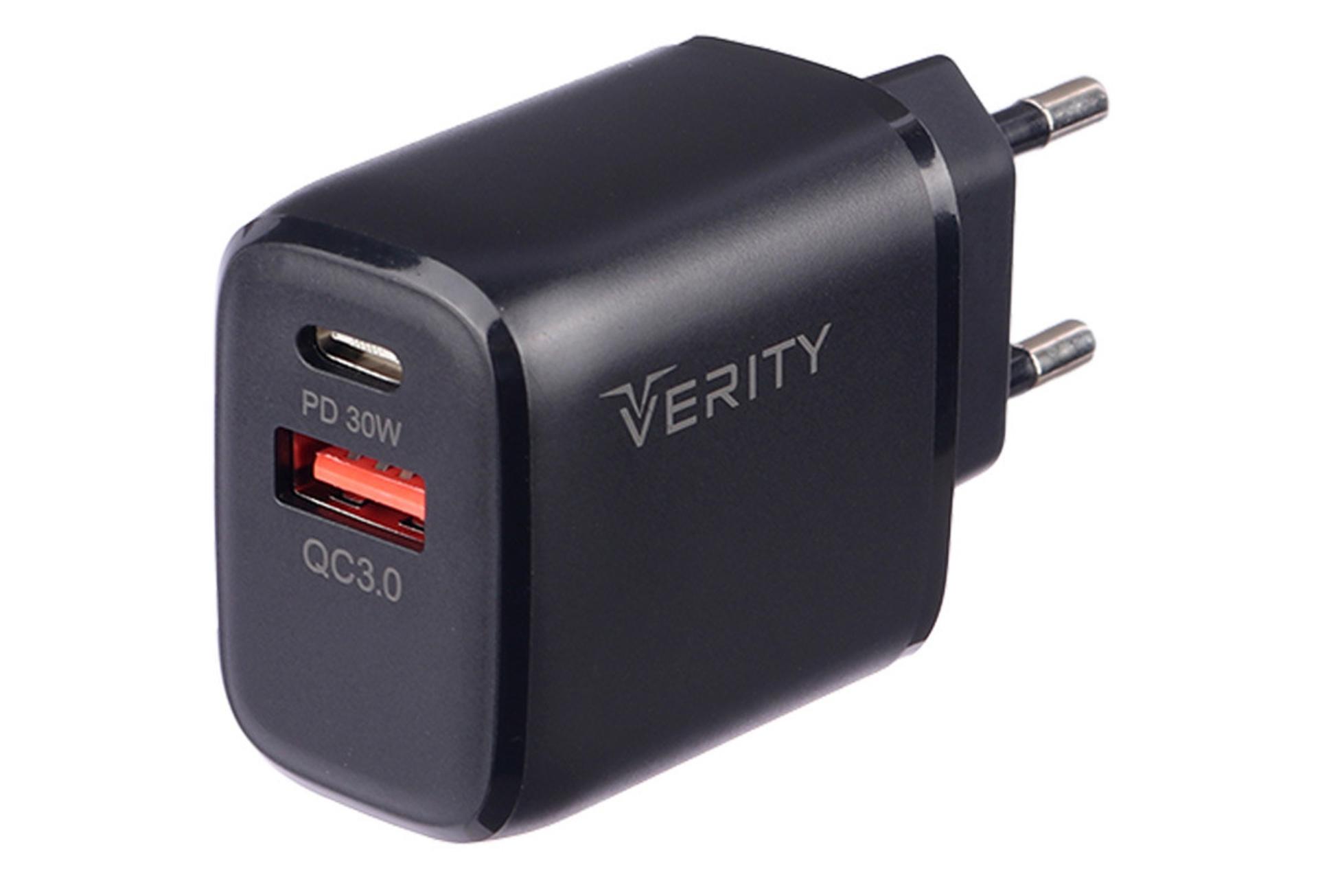 نمای پورت های شارژر دیواری وریتی مدل-Verity AP2126