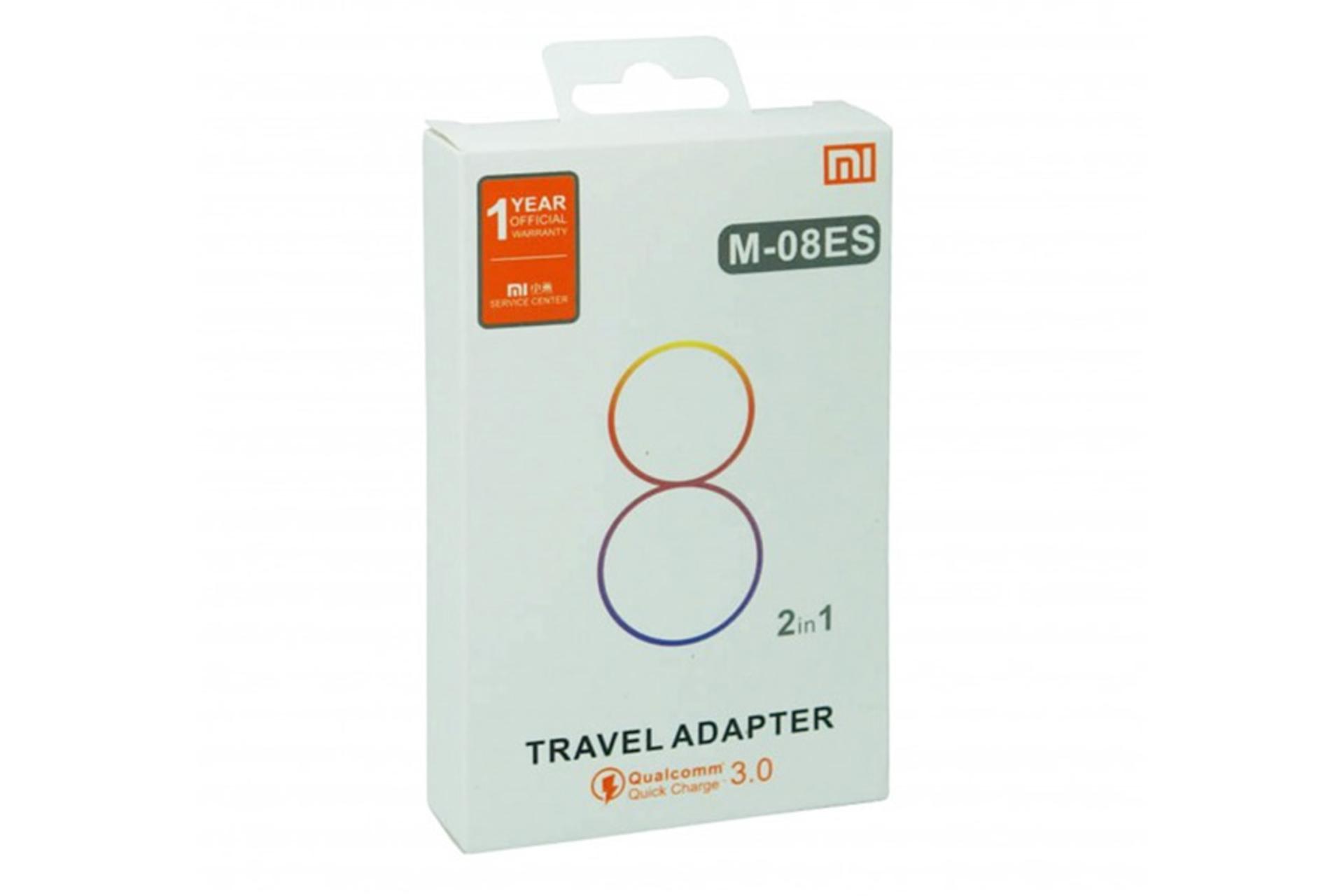 نمای بسته بندی شارژر دیواری شیائومی مدل-Xiaomi M-08ES