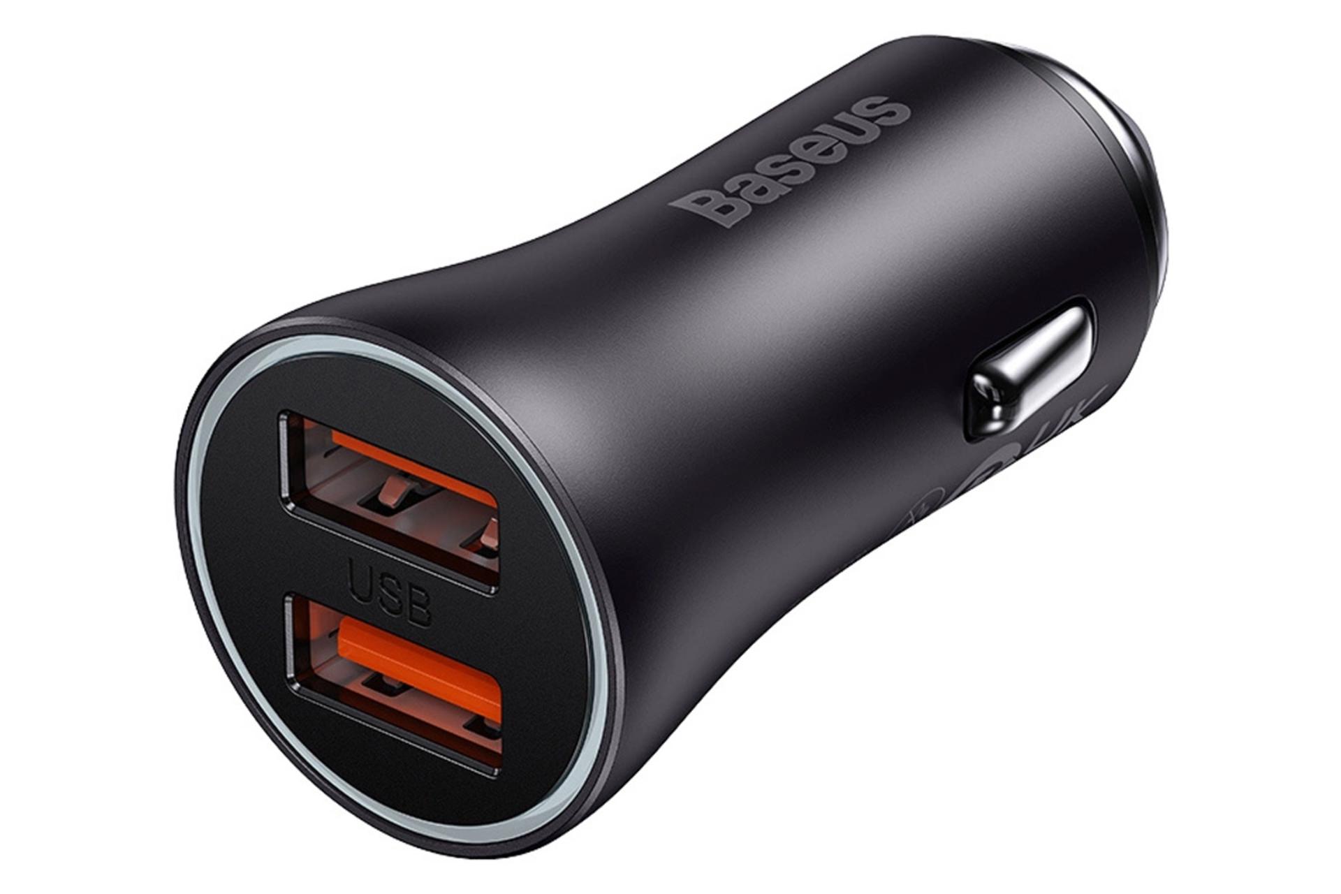 نمای اتصالات  شارژر فندکی باسئوس مدل-Baseus CGJM000013