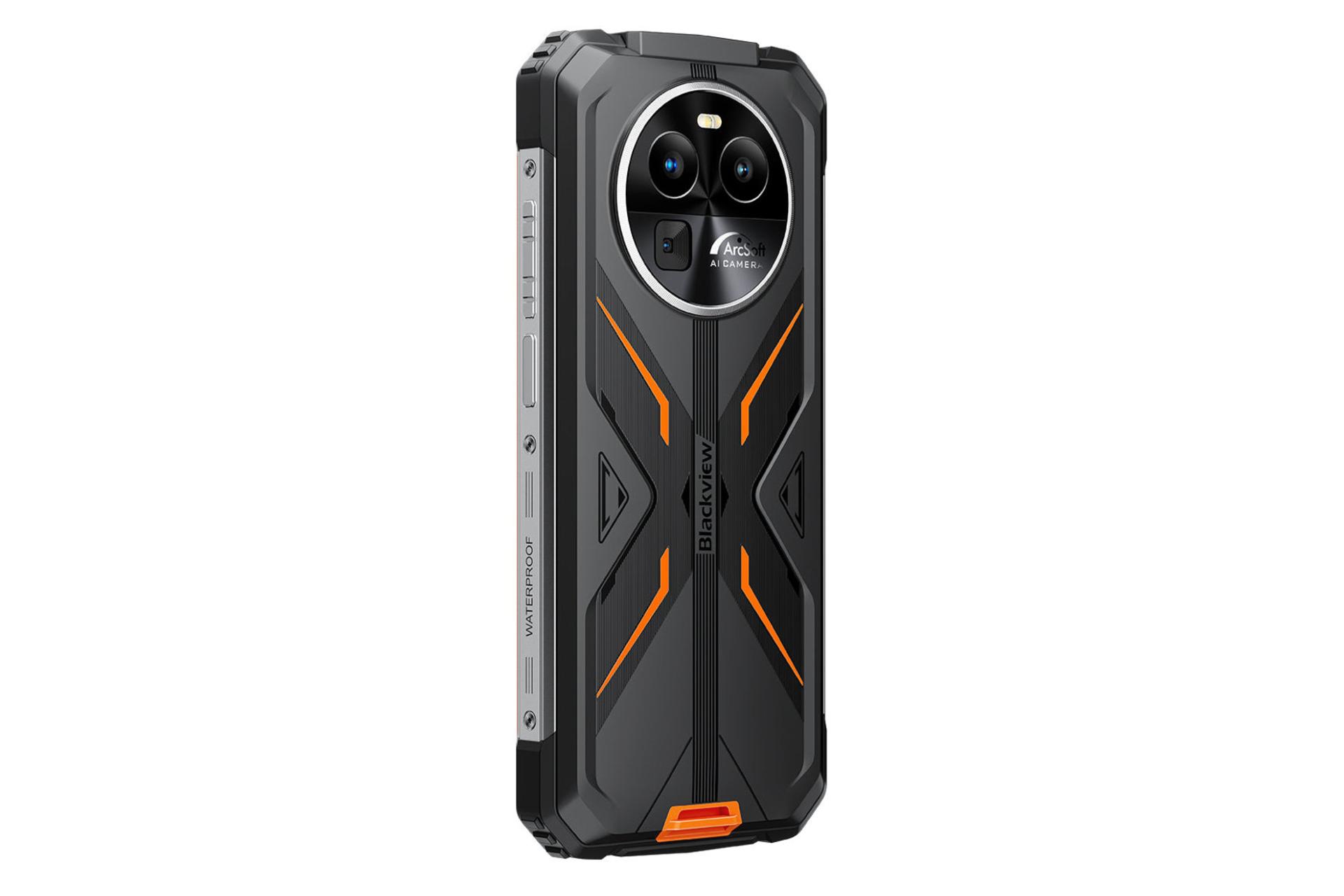 سمت چپ پنل پشت گوشی موبایل بلک ویو Blackview BV8100 نارنجی