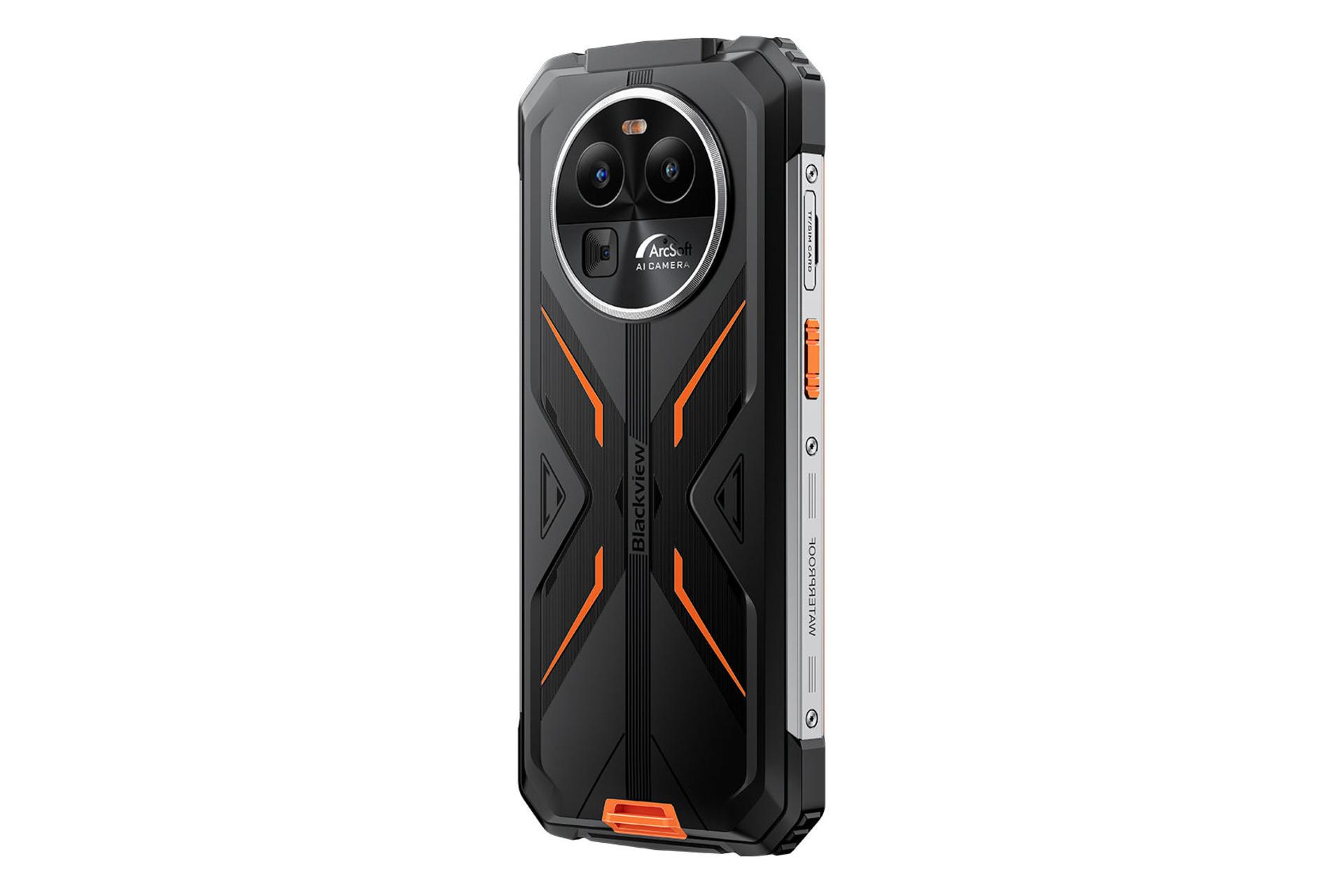 سمت راست پنل پشت گوشی موبایل بلک ویو Blackview BV8100 نارنجی