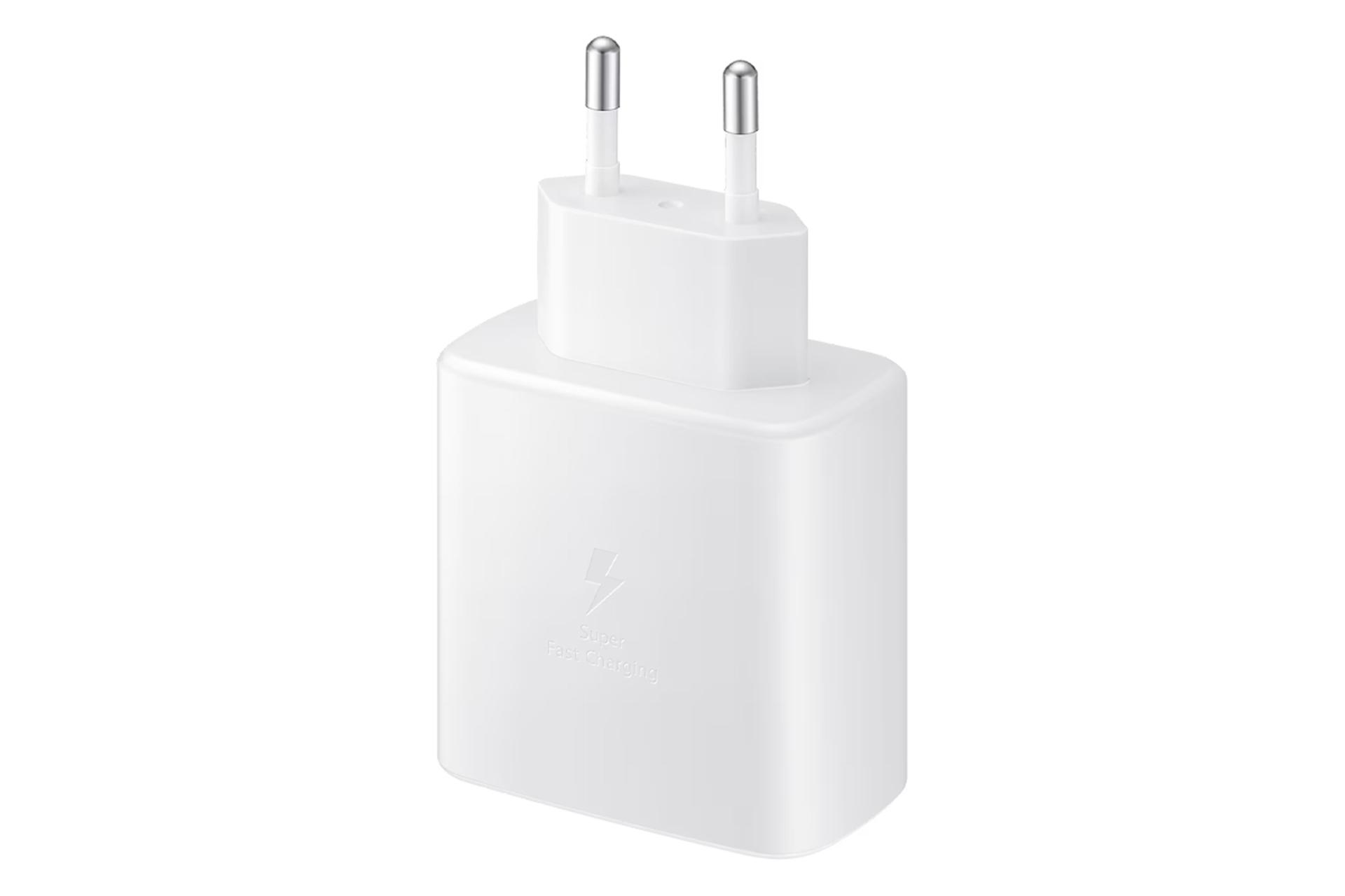 نمای دوشاخه شارژر دیواری سامسونگ سفید مدل-Samsung EP-TA845XBEGCN