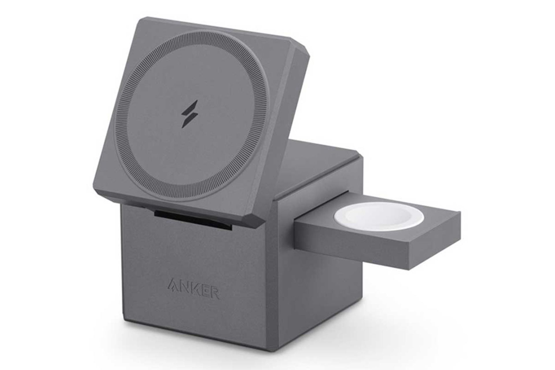 نمای قسمت پد شارژ مبایل، شارژر مکعبی انکر مدل-Anker MagSafe 3-in-1 Y1811