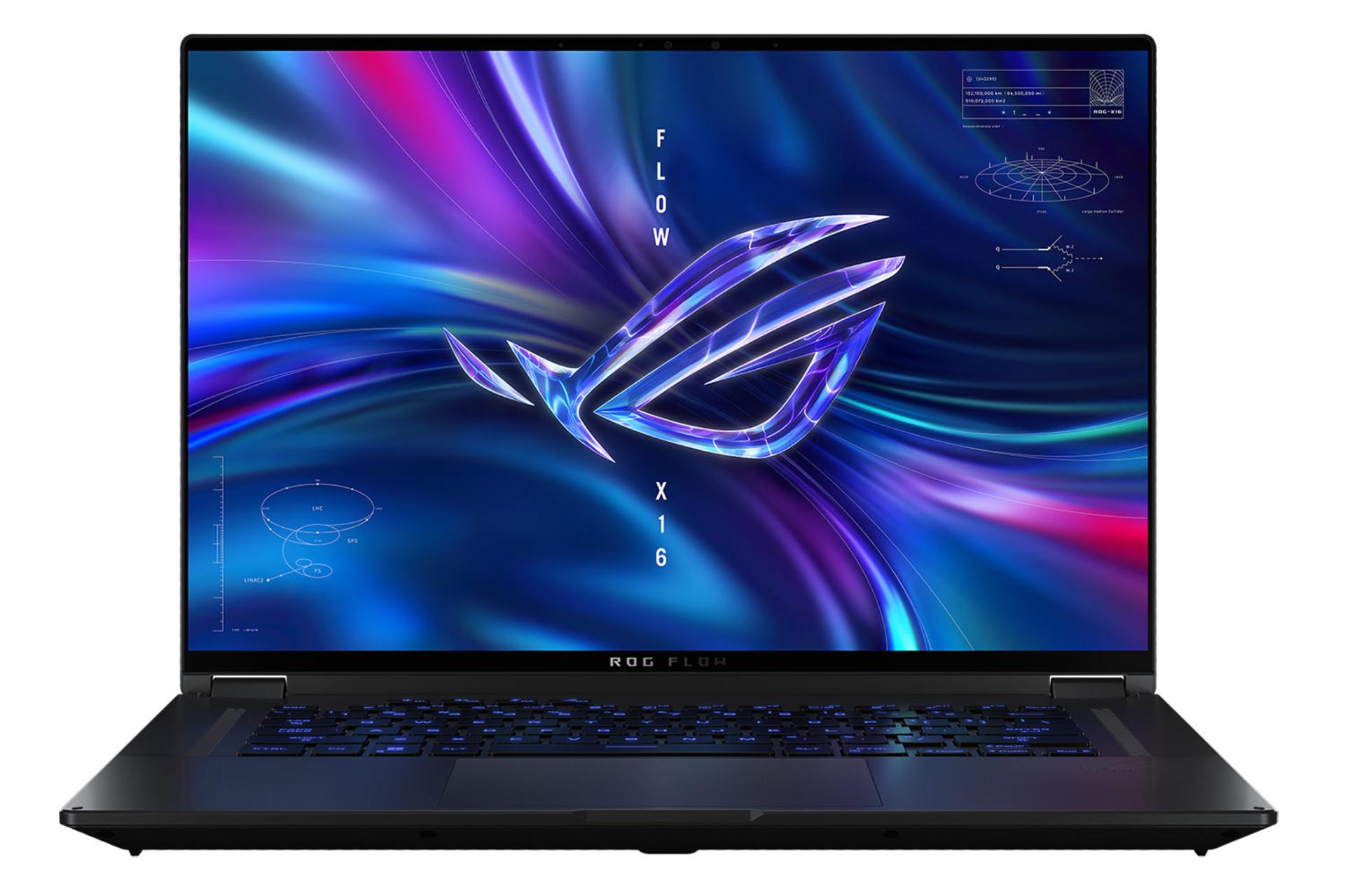 لپ تاپ ایسوس ASUS ROG Flow X16 2023 GV601VI نمای جلو نمایشگر 240 هرتز