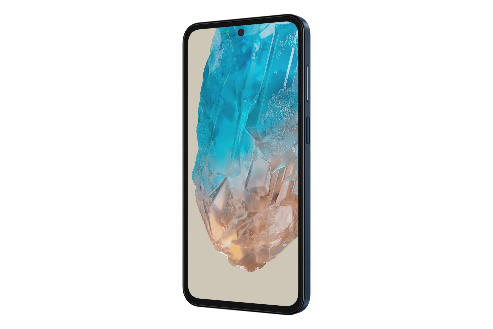 سمت راست پنل جلوی گوشی موبایل گلکسی M35 سامسونگ آبی تیره / Samsung Galaxy M35