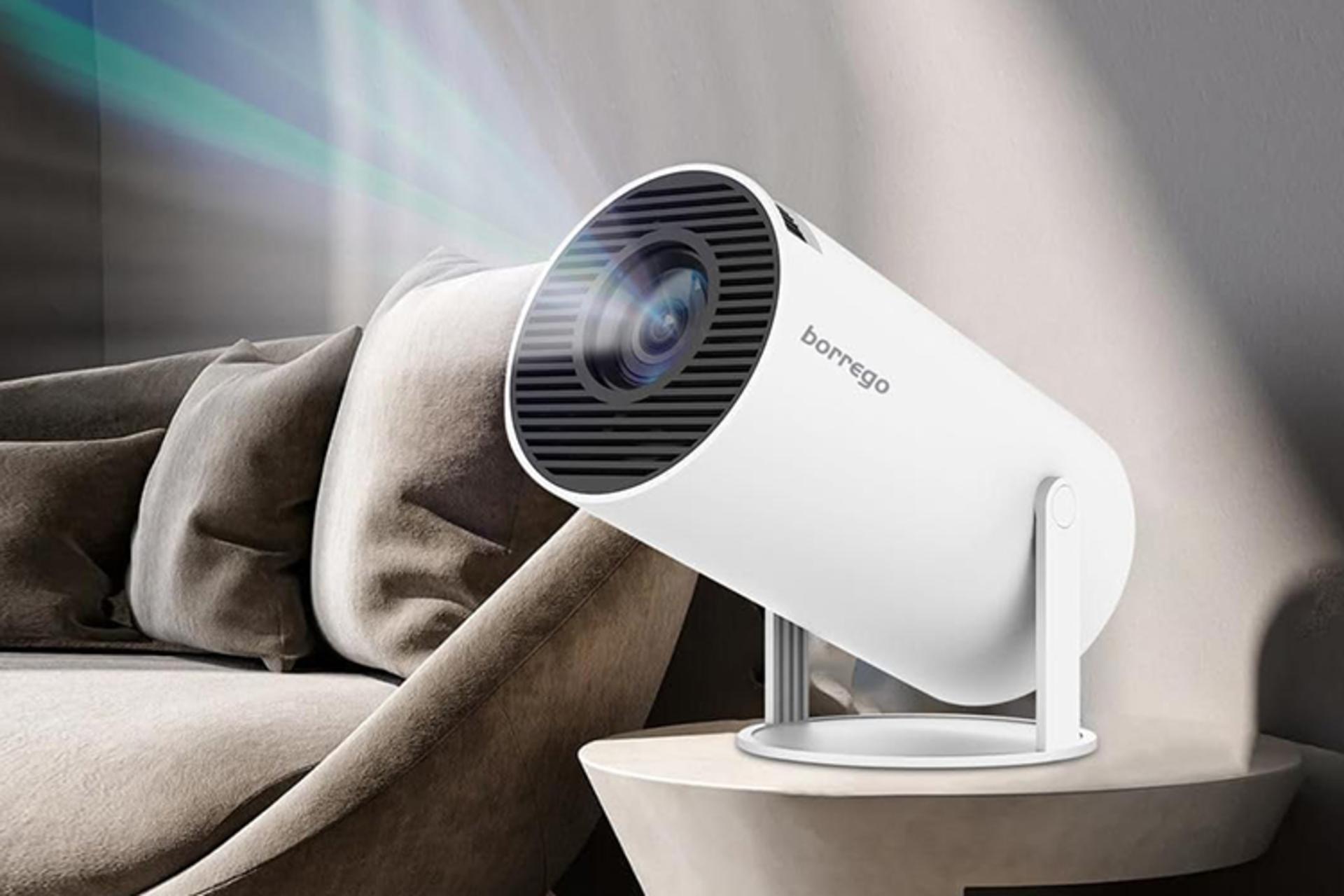 ویدیو پروژکتور بورگو Borrego Smart 2 نمای جلو روی میز