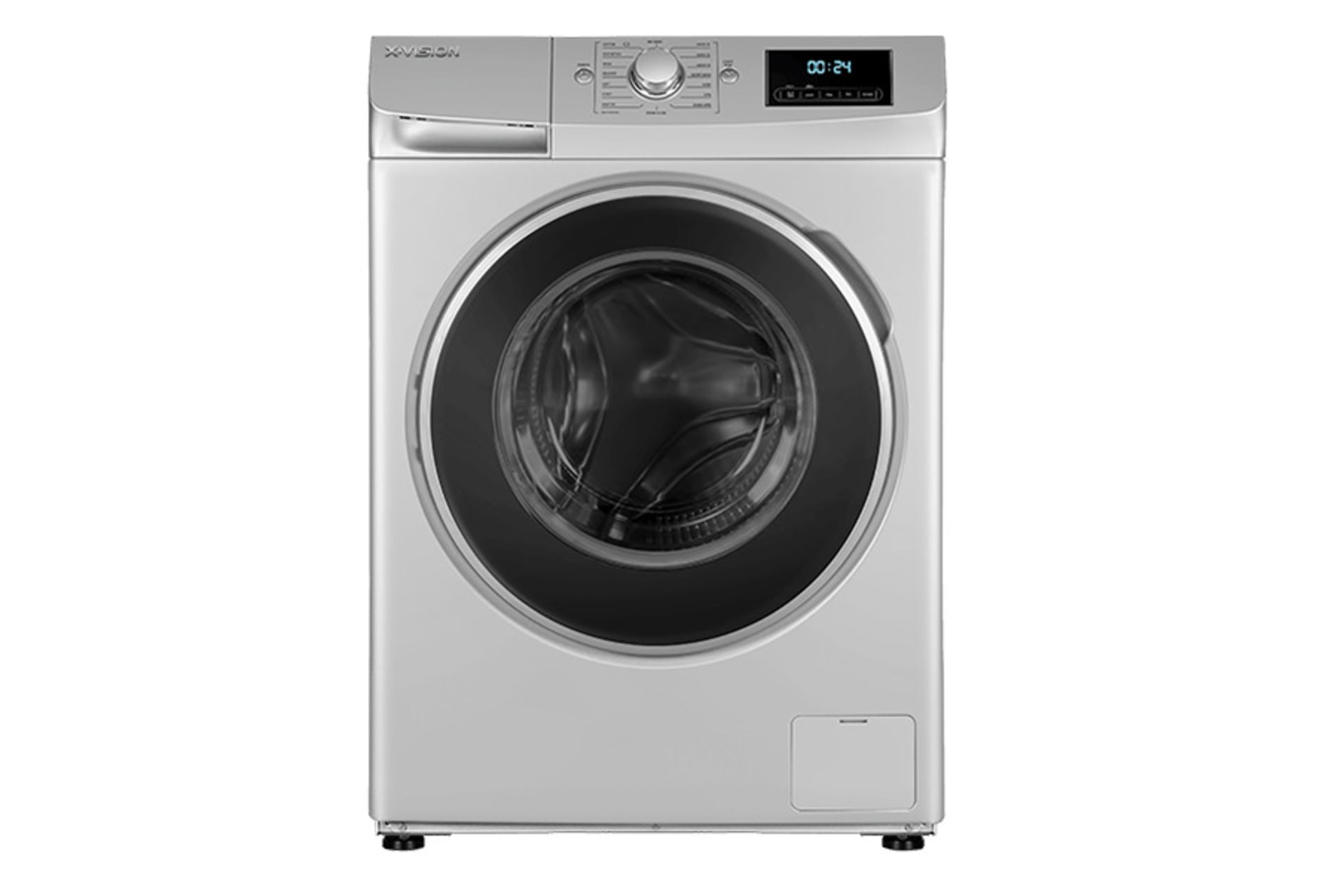 ماشین لباسشویی ایکس ویژن X.Vision WA80 نمای جلو رنگ خاکستری