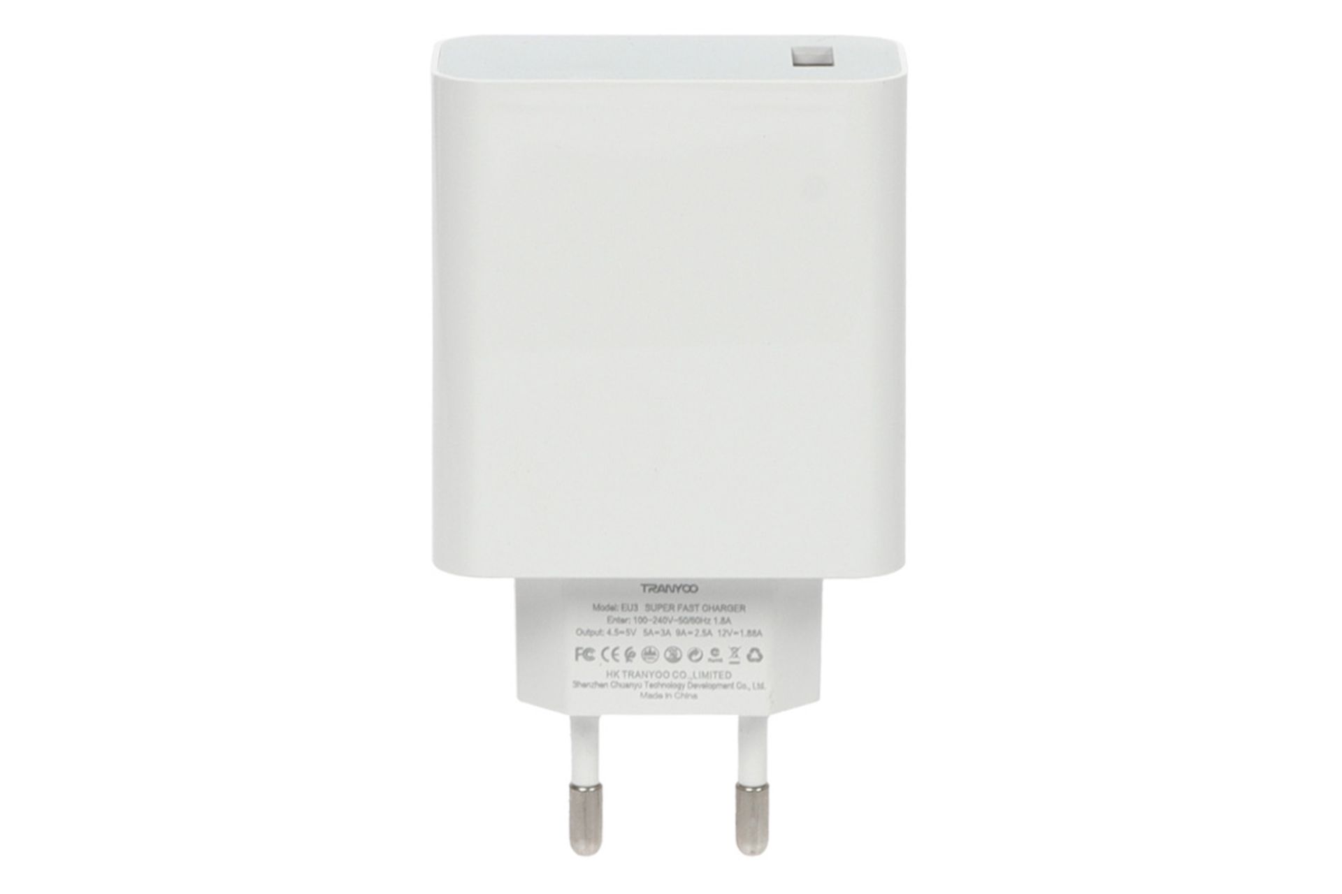 نمای ایستاده شارژر دیواری ترانیو مدل-Tranyoo EU3-C