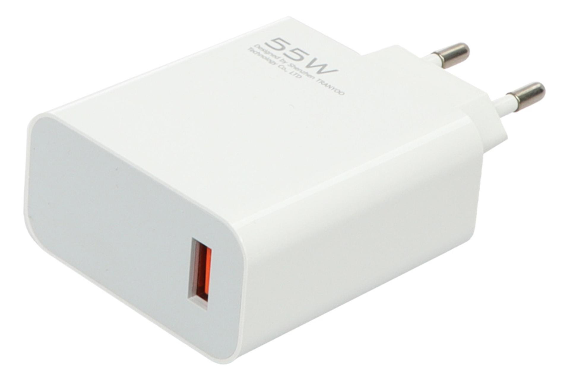 نمای خوابیده شارژر دیواری ترانیو مدل-Tranyoo EU3-C