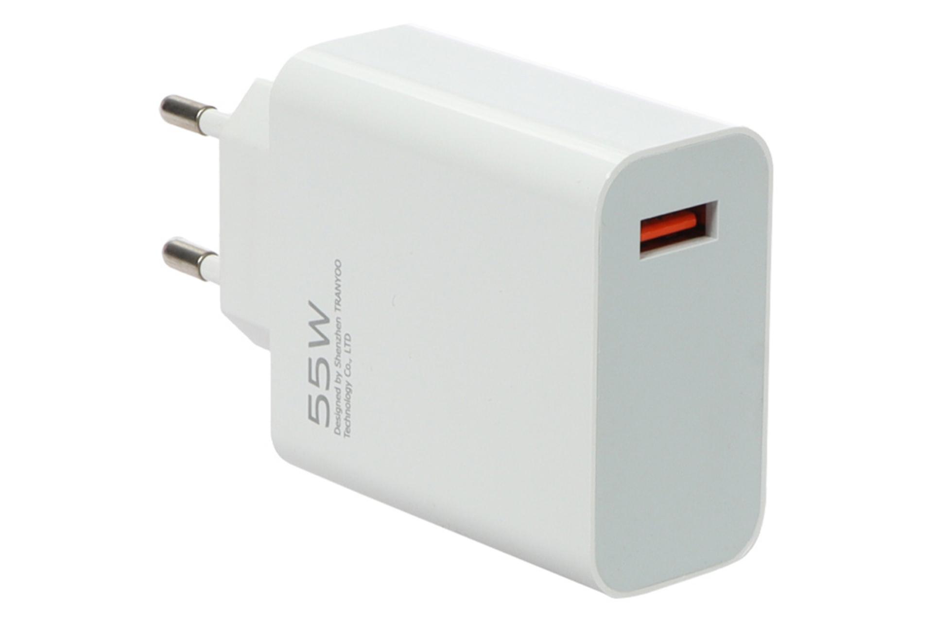 نمای سمت چپ شارژر دیواری ترانیو مدل-Tranyoo EU3-C