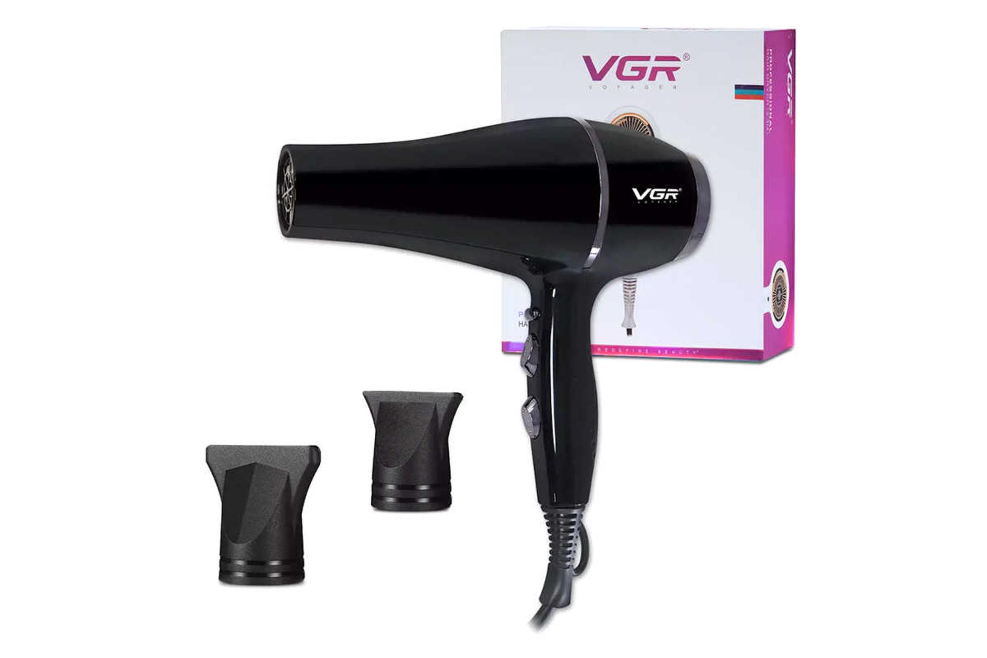 جعبه سشوار وی جی آر V-414 رنگ مشکی