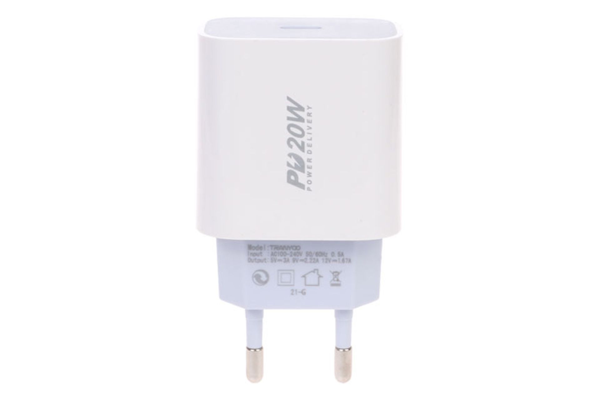 نمای روبروی بندی شارژر دیواری ترانیو مدل-Tranyoo P12