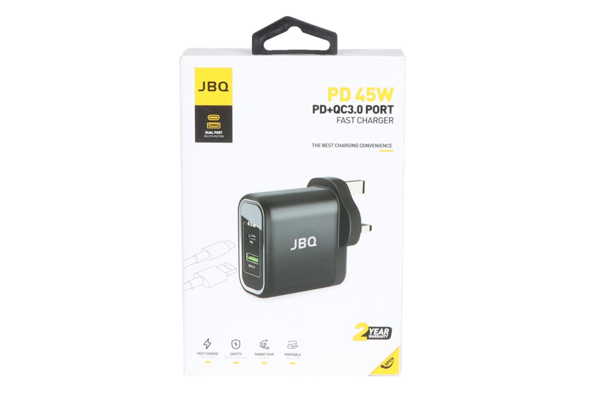 نمای بسته بندی شارژر جی بی کیو مدل-JBQ HC-745