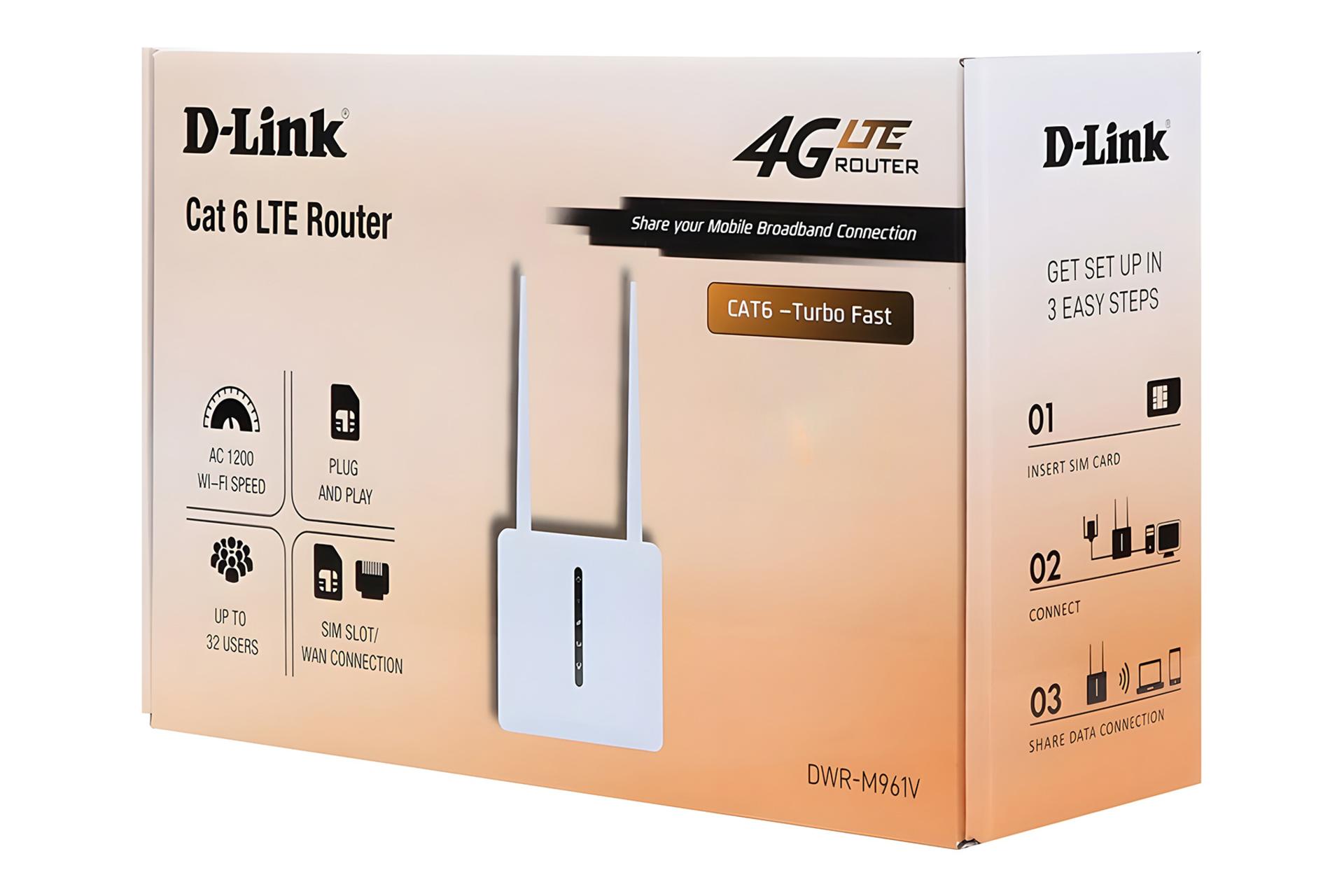 جعبه مودم و روتر سیم‌ کارتی دی لینک D-Link DWR-M961V