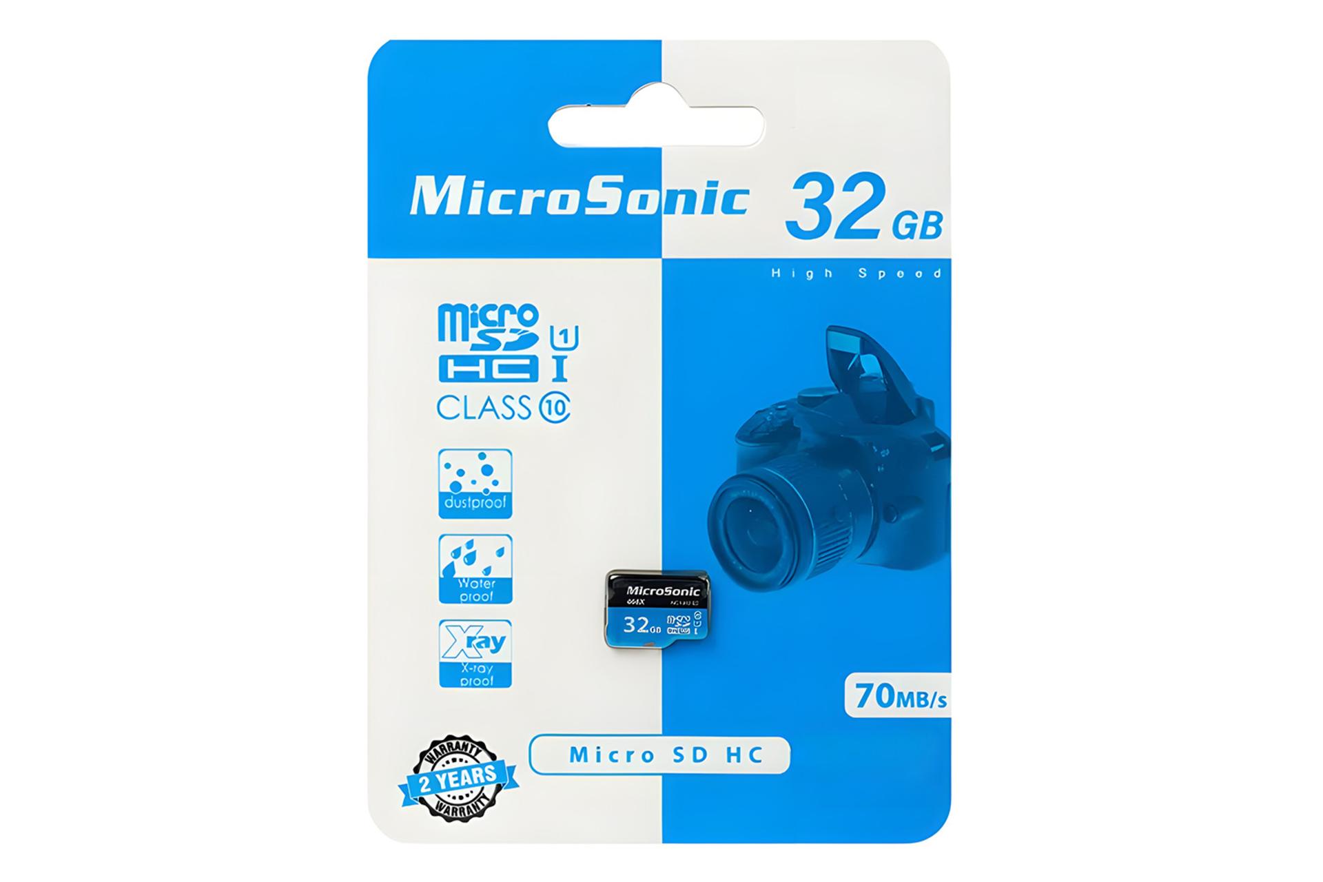 جعبه کارت حافظه میکروسونیک Microsonic microSDHC Class 10 UHS-I U1 32GB