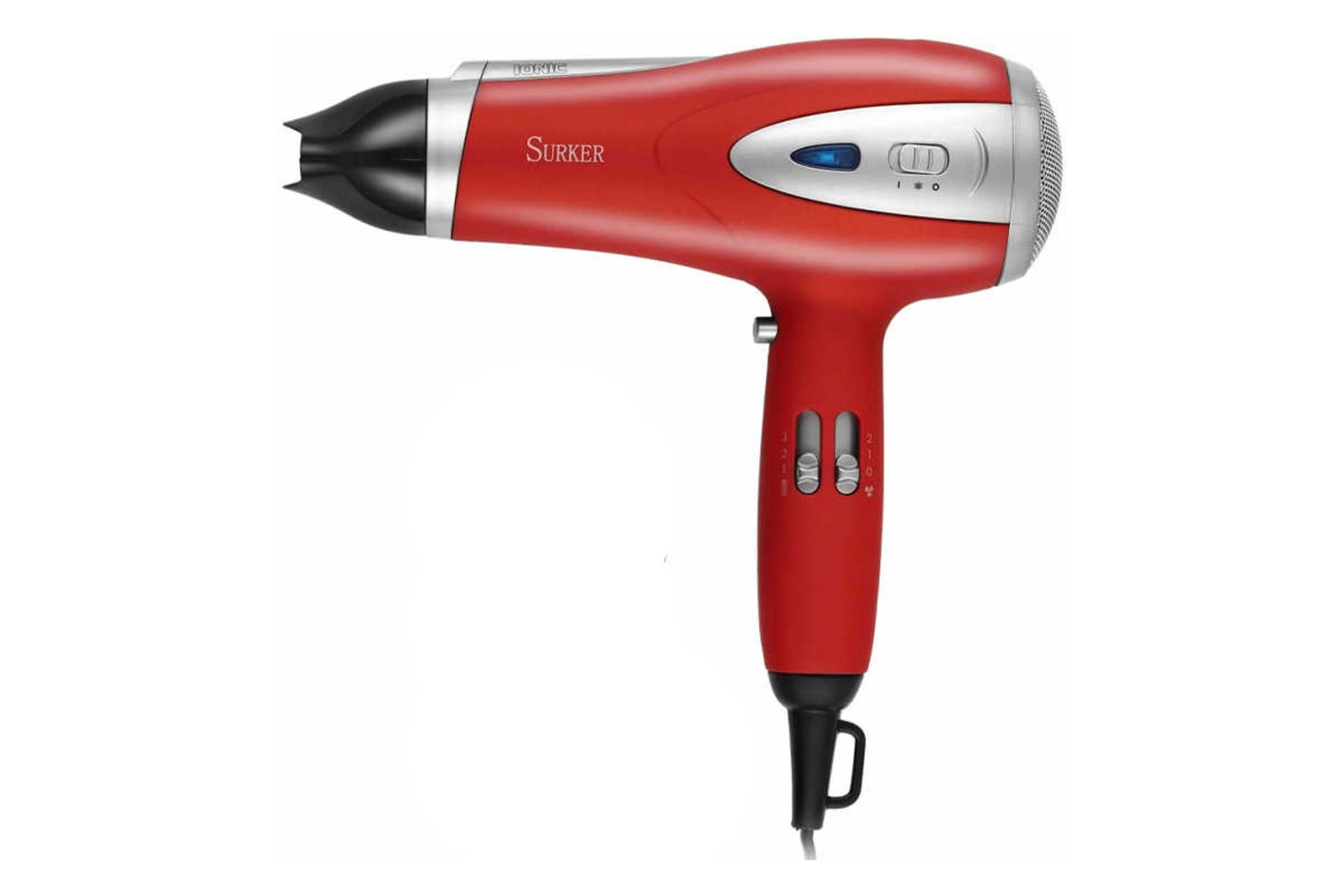 نمای جلوی سشوار سورکر DW-718 رنگ قرمز