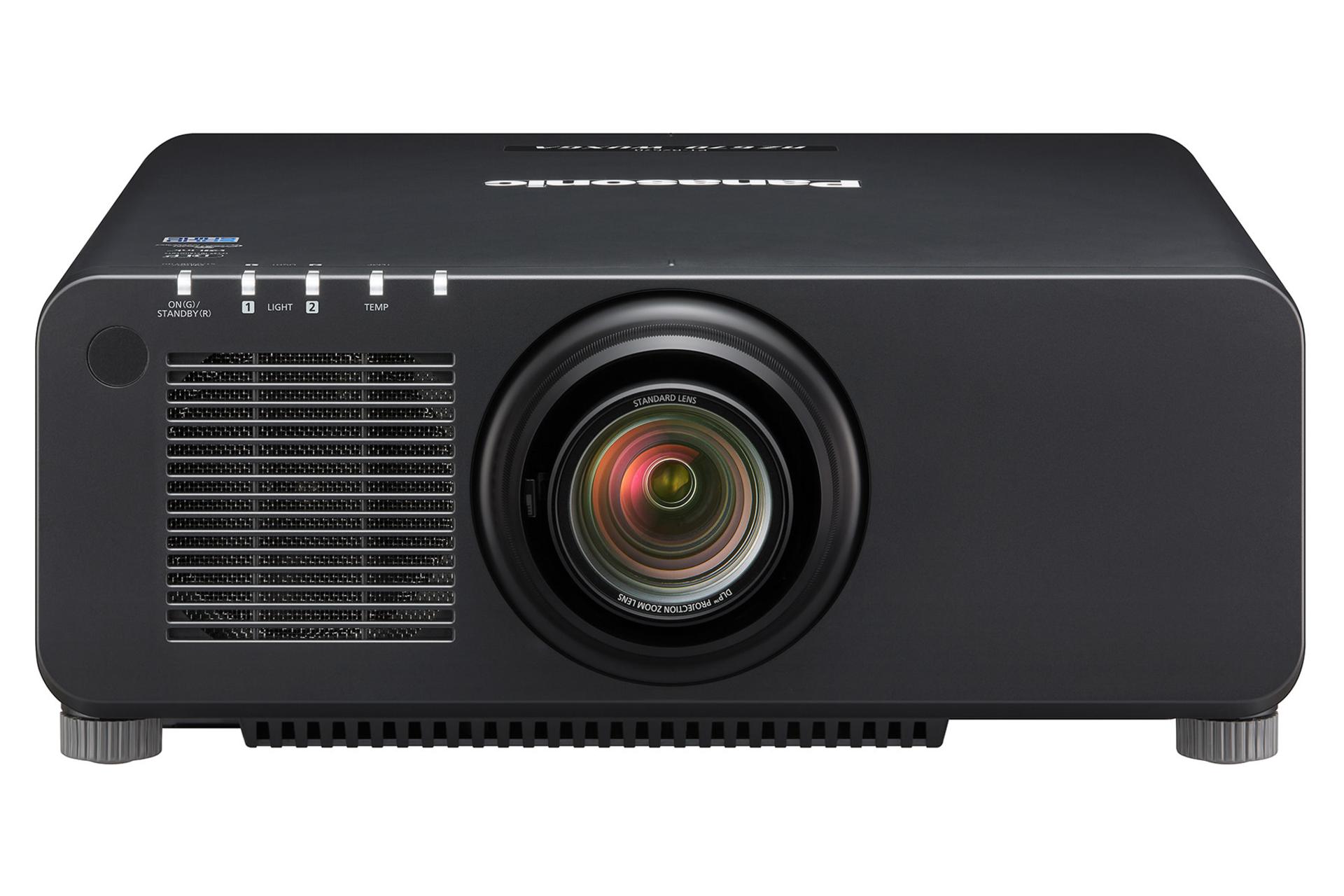 ویدیو پروژکتور پاناسونیک Panasonic PT-RZ670 نمای جلو رنگ مشکی