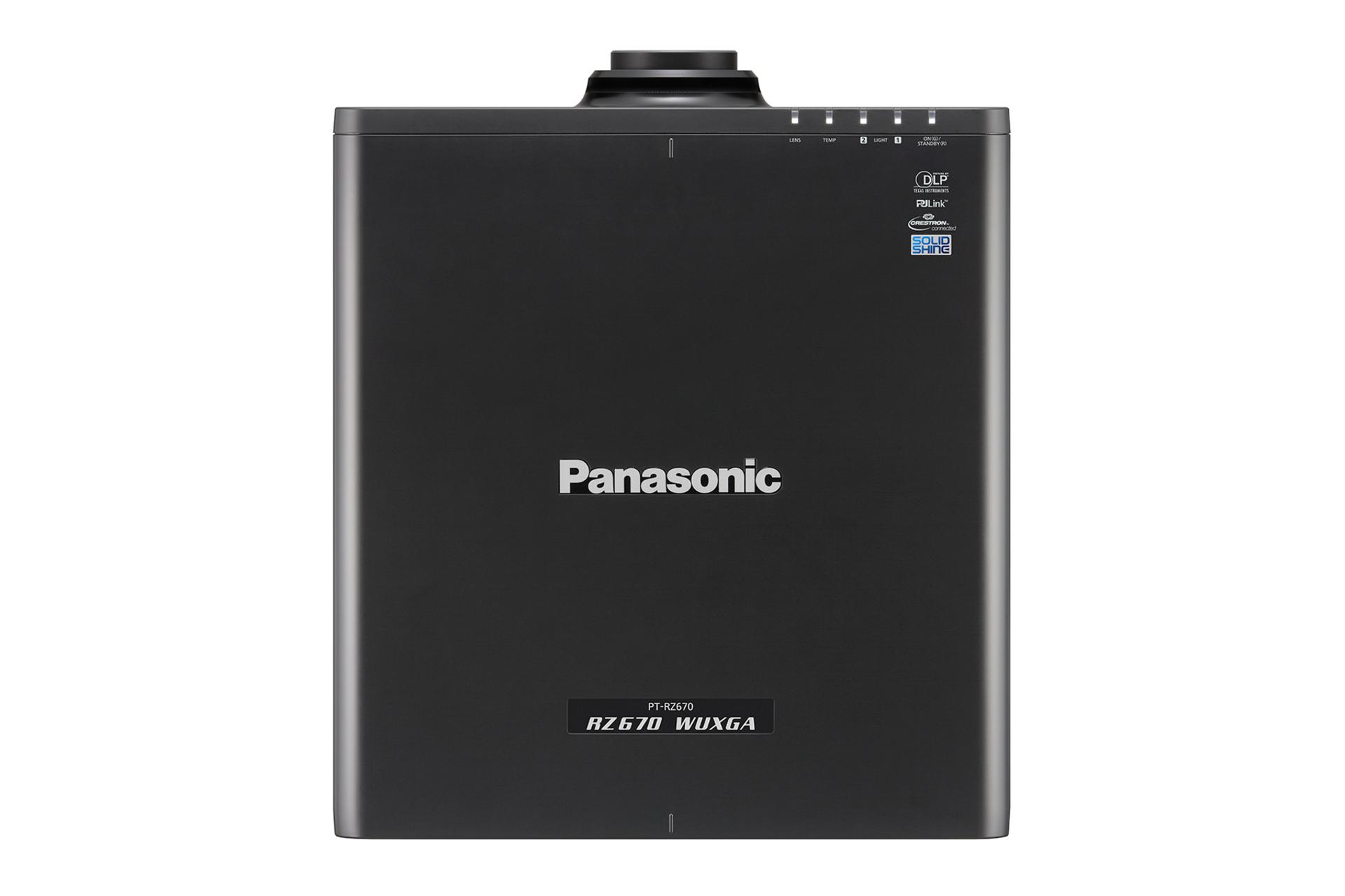 ویدیو پروژکتور پاناسونیک Panasonic PT-RZ670 نمای بالا رنگ مشکی