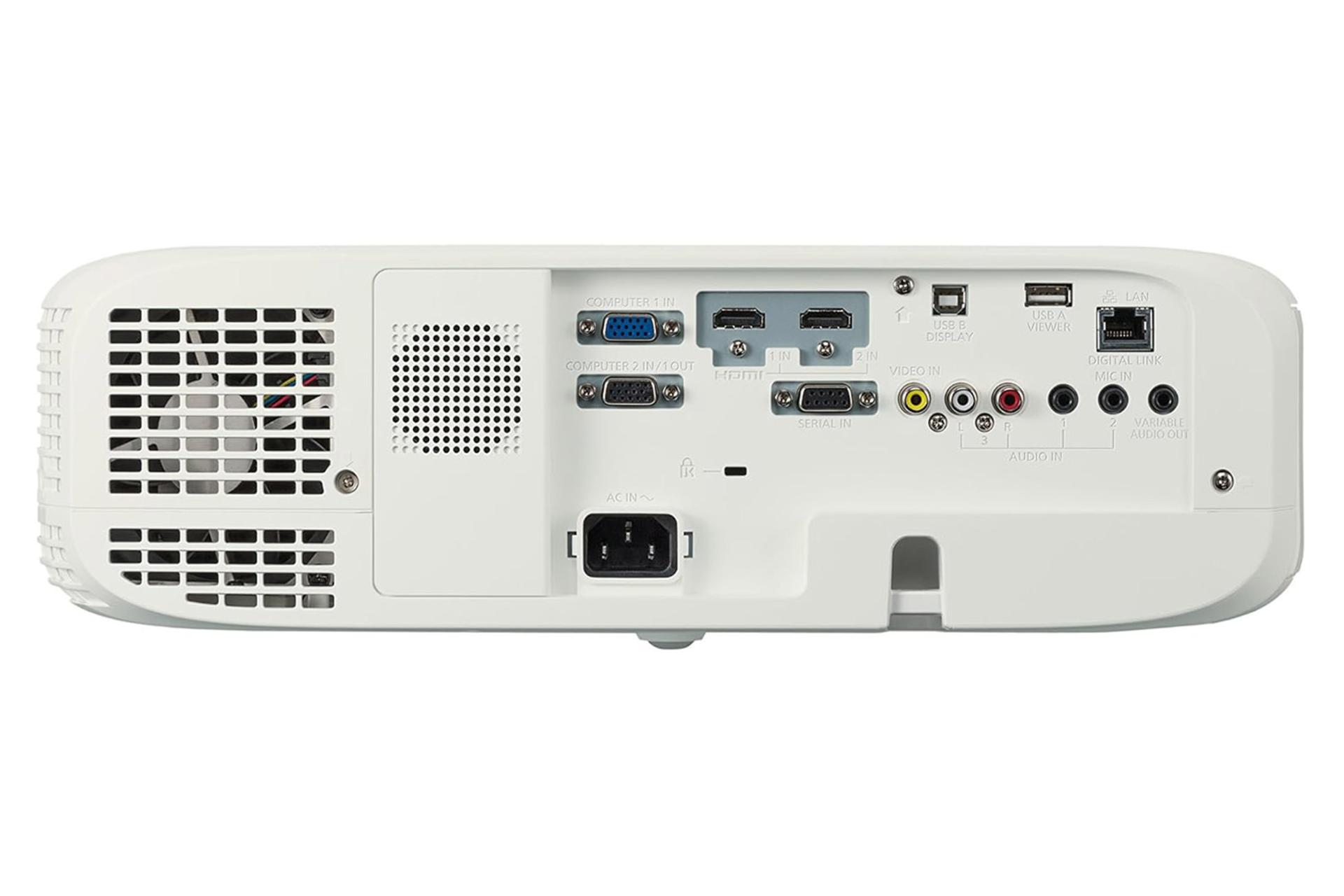 ویدیو پروژکتور پاناسونیک Panasonic PT-VX600 نمای پشت و درگاه ها