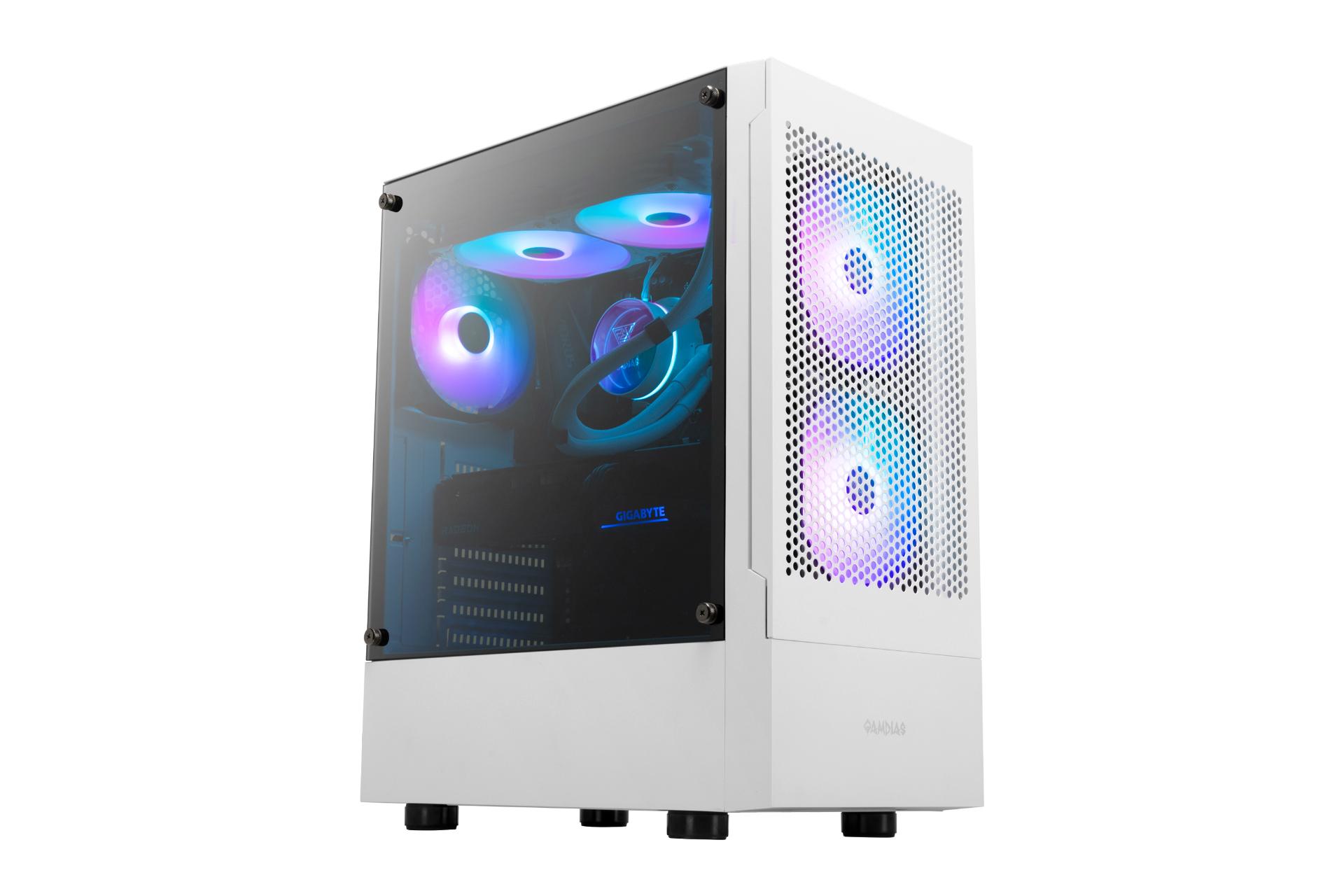 نمای جلو و سمت راست کیس گیم دیاس TALOS E3 MESH