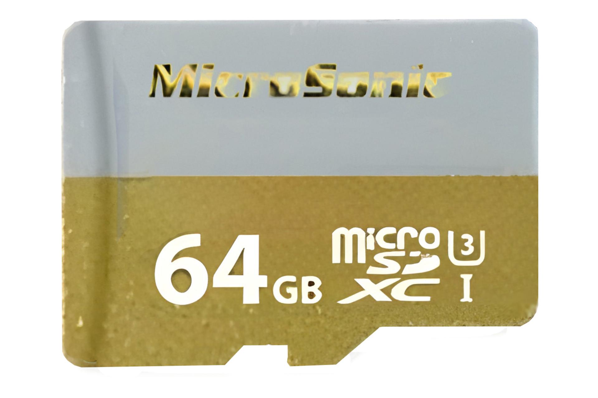 کارت حافظه میکروسونیک Microsonic microSDXC Class 10 UHS-I U3 64GB